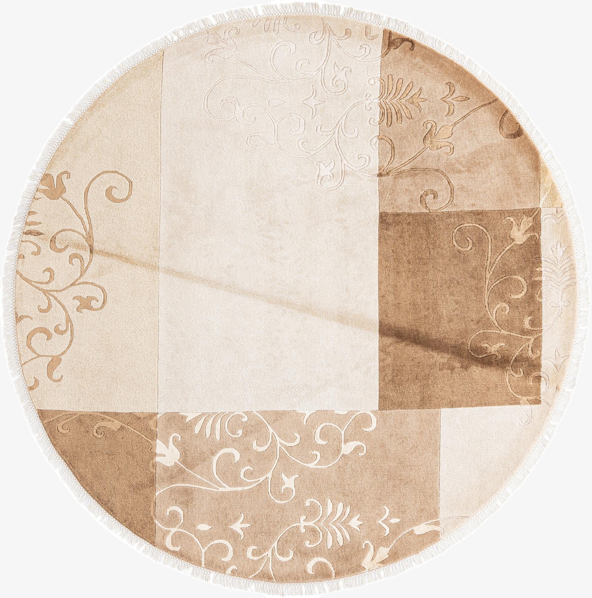  6' 8 x 6' 8  Hand Knotted Darya Wool Round Rug