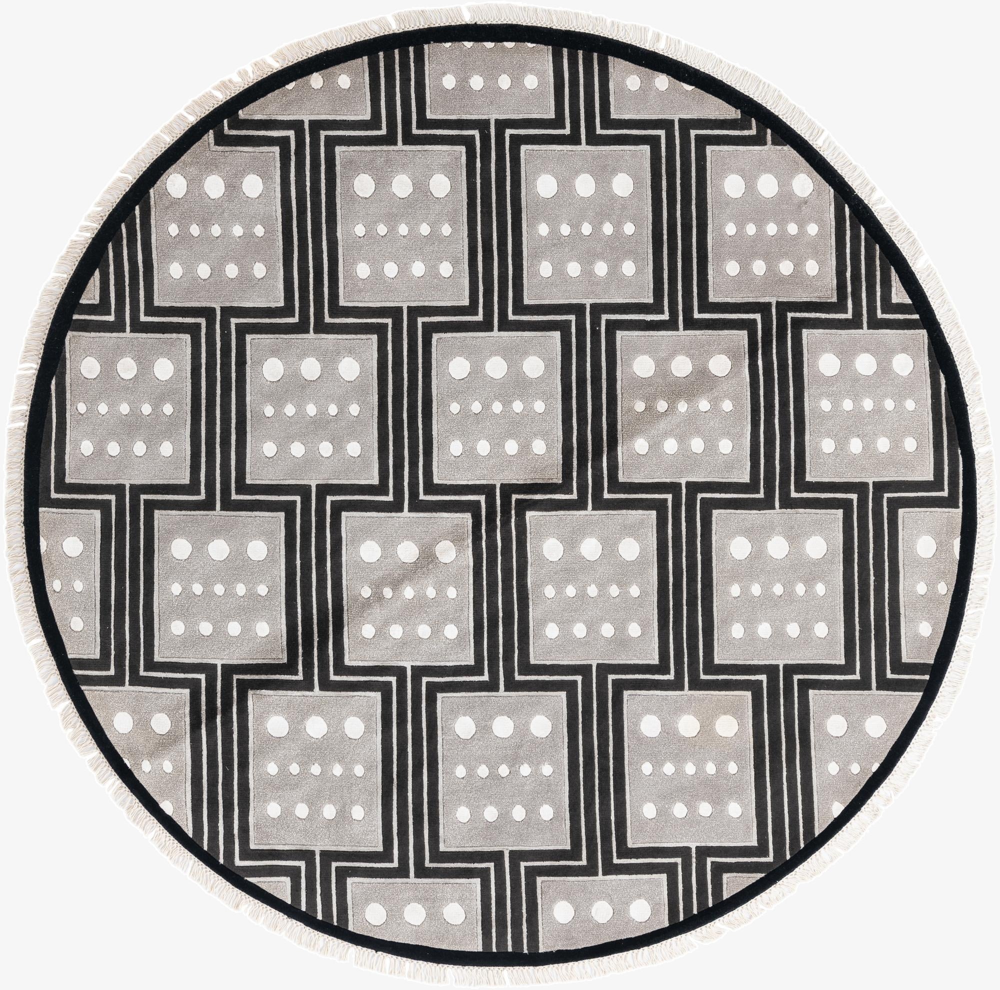  6' 5 x 6' 5  Hand Knotted Darya Wool Round Rug