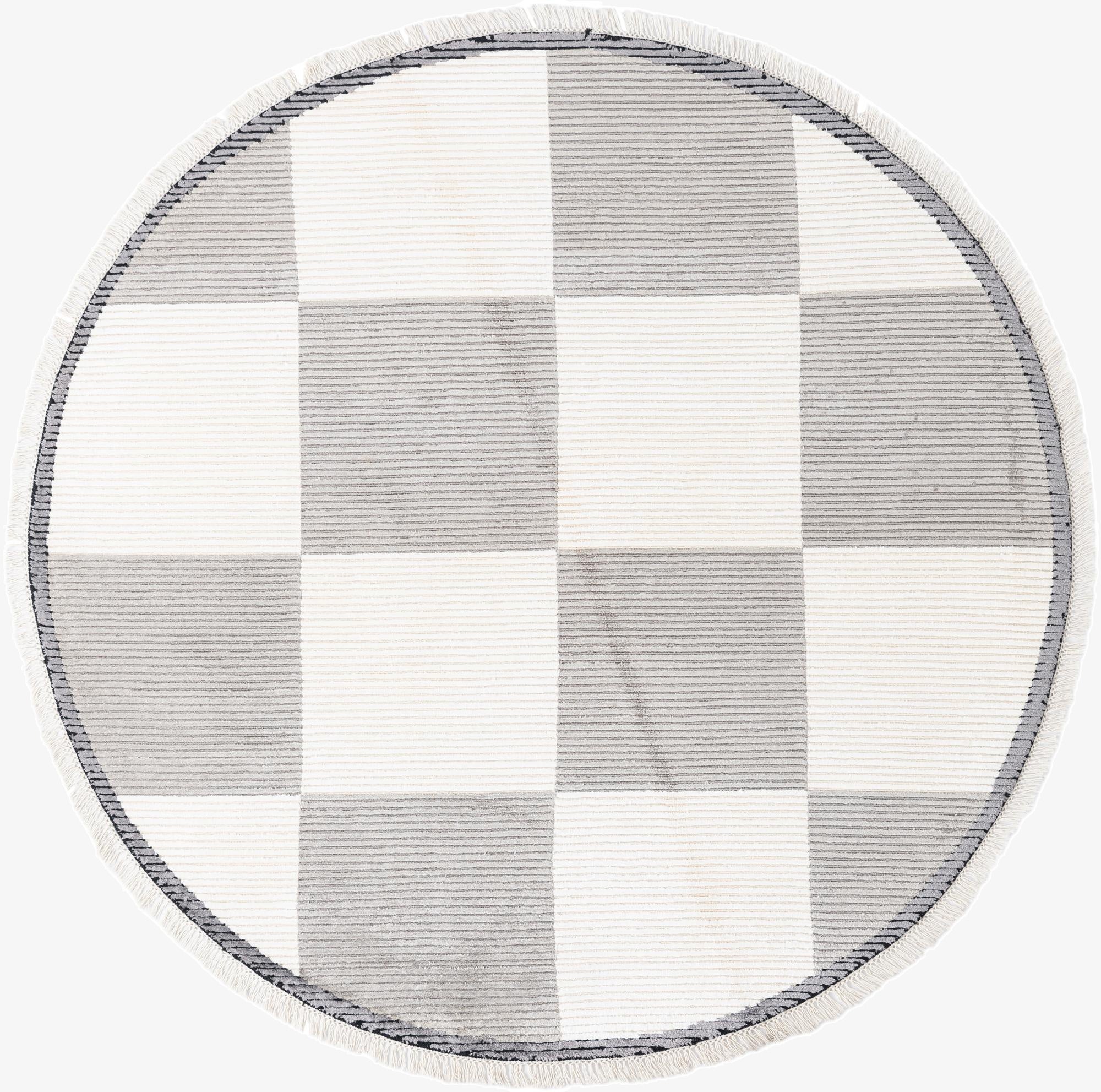  6' 3 x 6' 3  Hand Knotted Darya Wool Round Rug