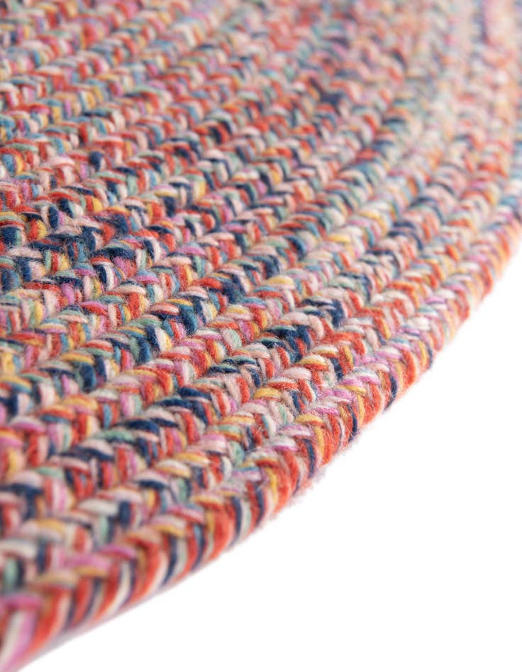 Detail image of  3' 3 x 3' 3  Hand Woven Eco Verse   Washable Indoor / Outdoor Round Rug