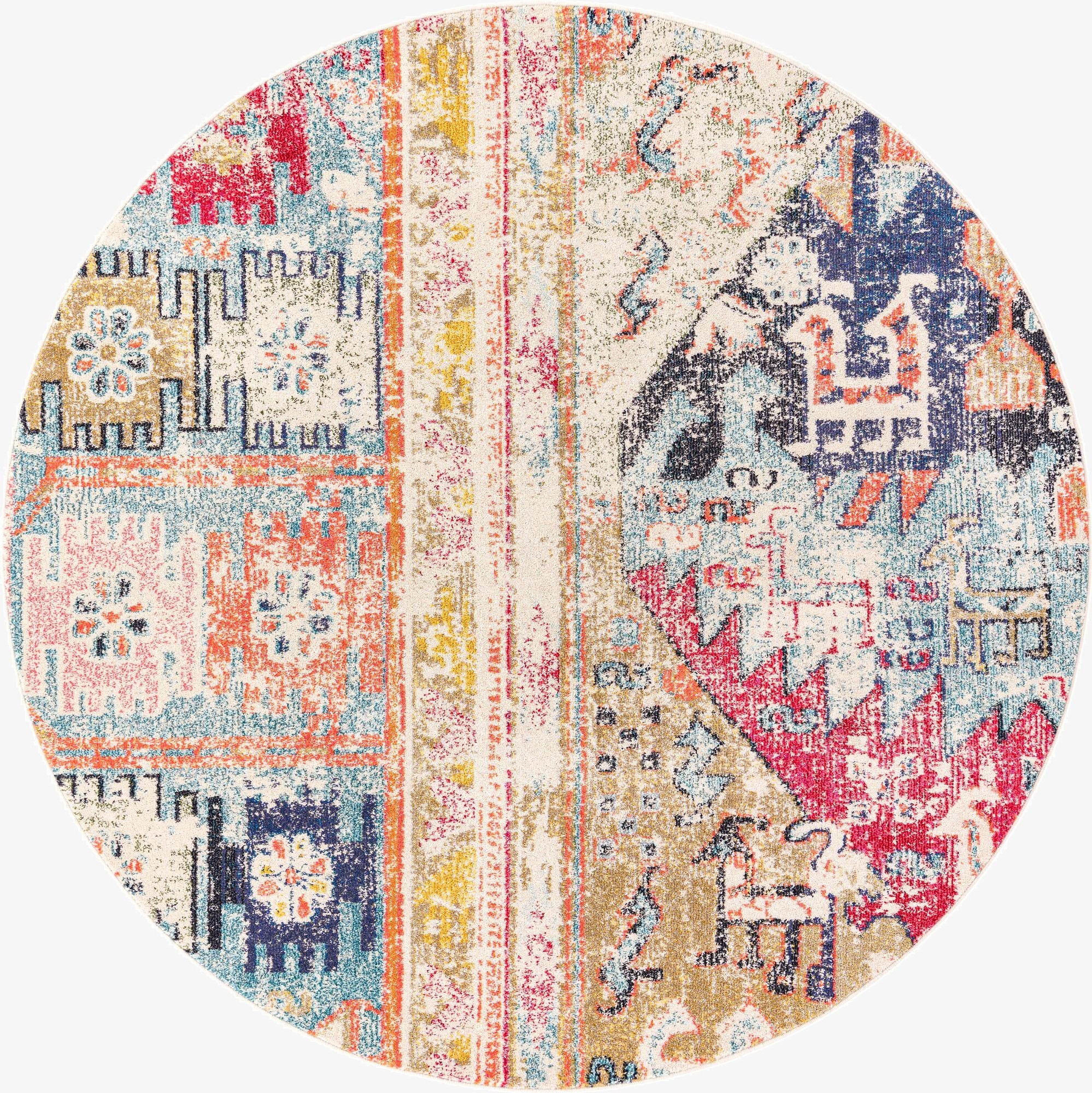  8' x 8'  Washable El Paso Round Rug