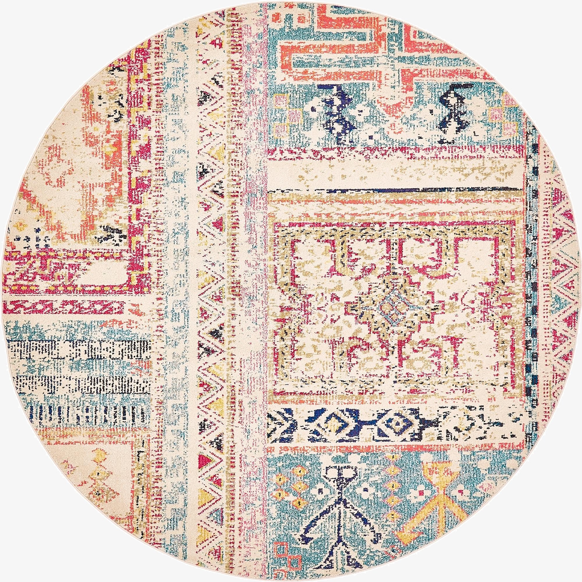  8' x 8'  Washable El Paso Round Rug