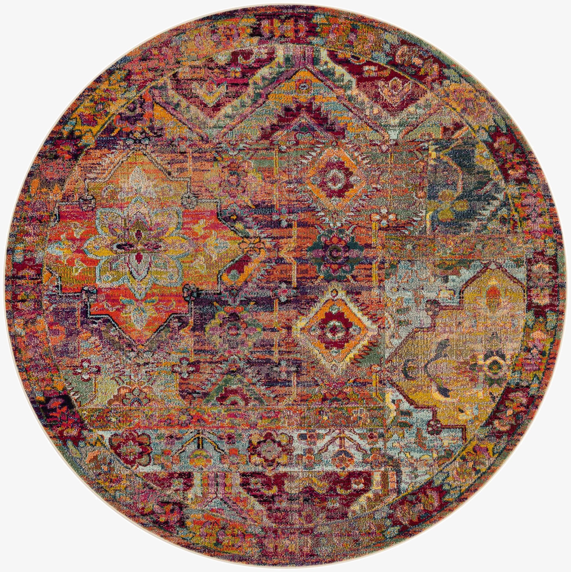  8' x 8'  Washable El Paso Round Rug