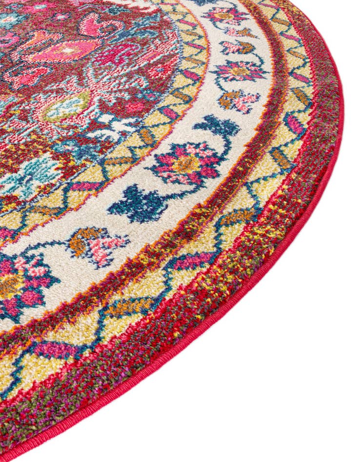 Detail image of  8' x 8'  Washable Fleur Round Rug