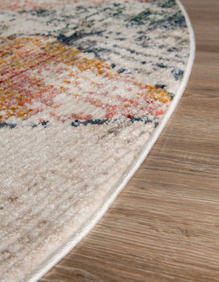 Detail image of  5' 3 x 5' 3 Gemstone Round Rug