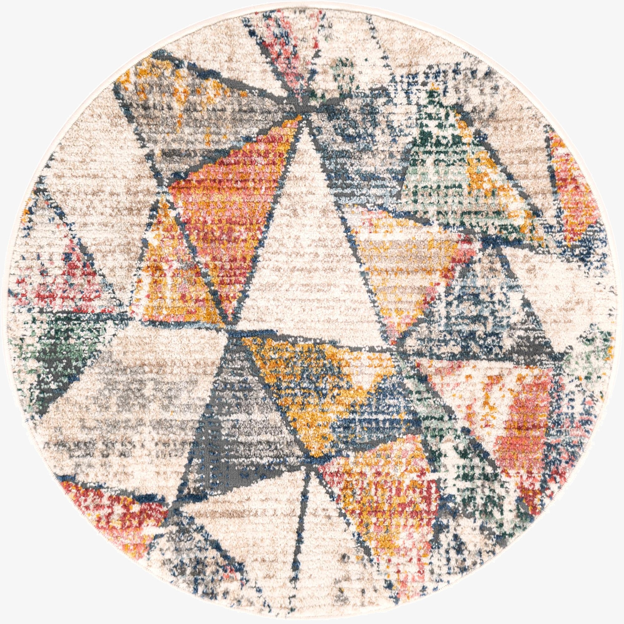  3' 3 x 3' 3 Gemstone Round Rug