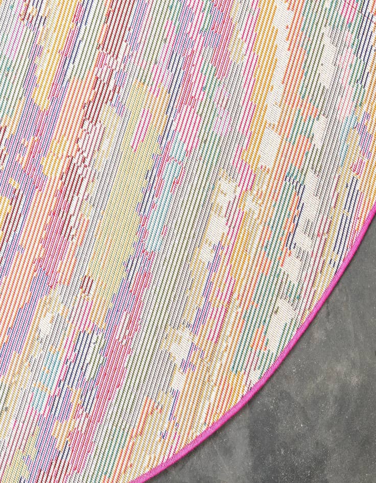 Detail image of  6' x 6'  Washable Hyacinth Round Rug