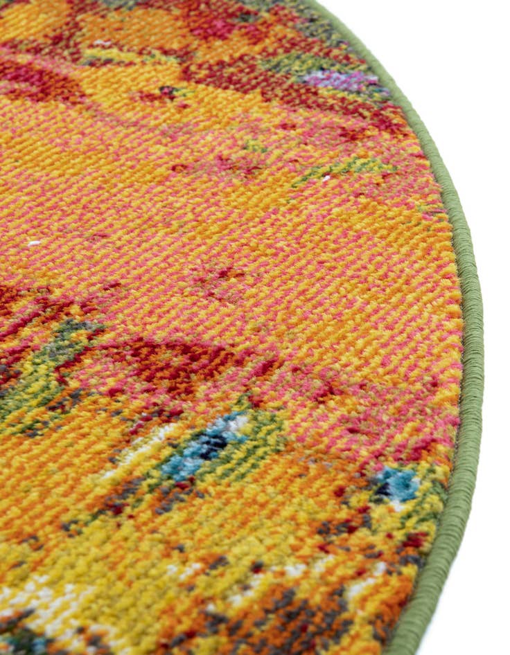 Detail image of  6' x 6'  Washable Hyacinth Round Rug