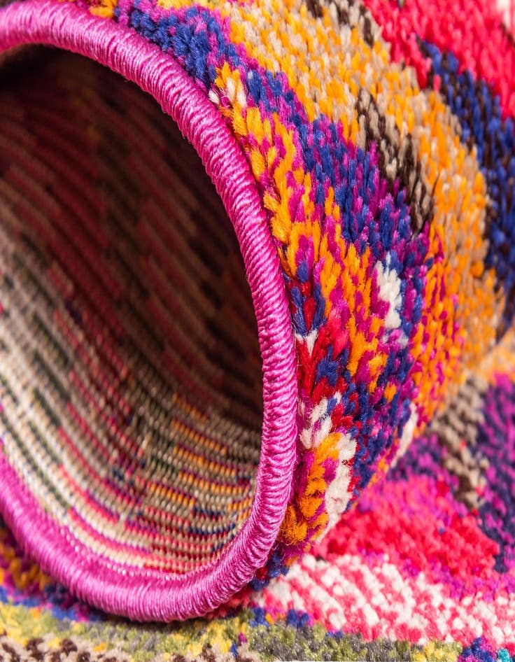 Detail image of  6' x 6'  Washable Hyacinth Round Rug