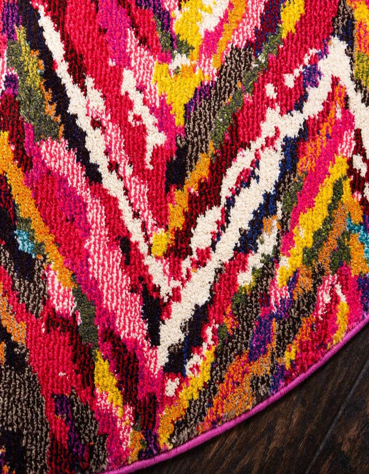 Detail image of  6' x 6'  Washable Hyacinth Round Rug