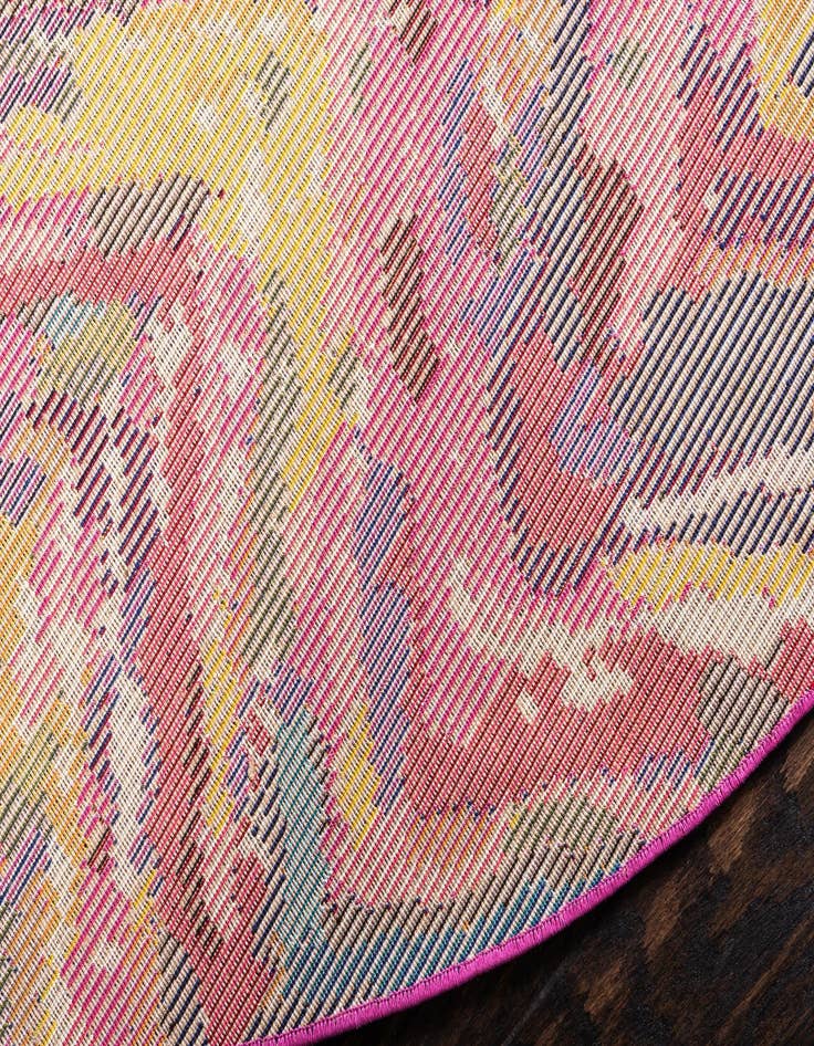Detail image of  6' x 6'  Washable Hyacinth Round Rug