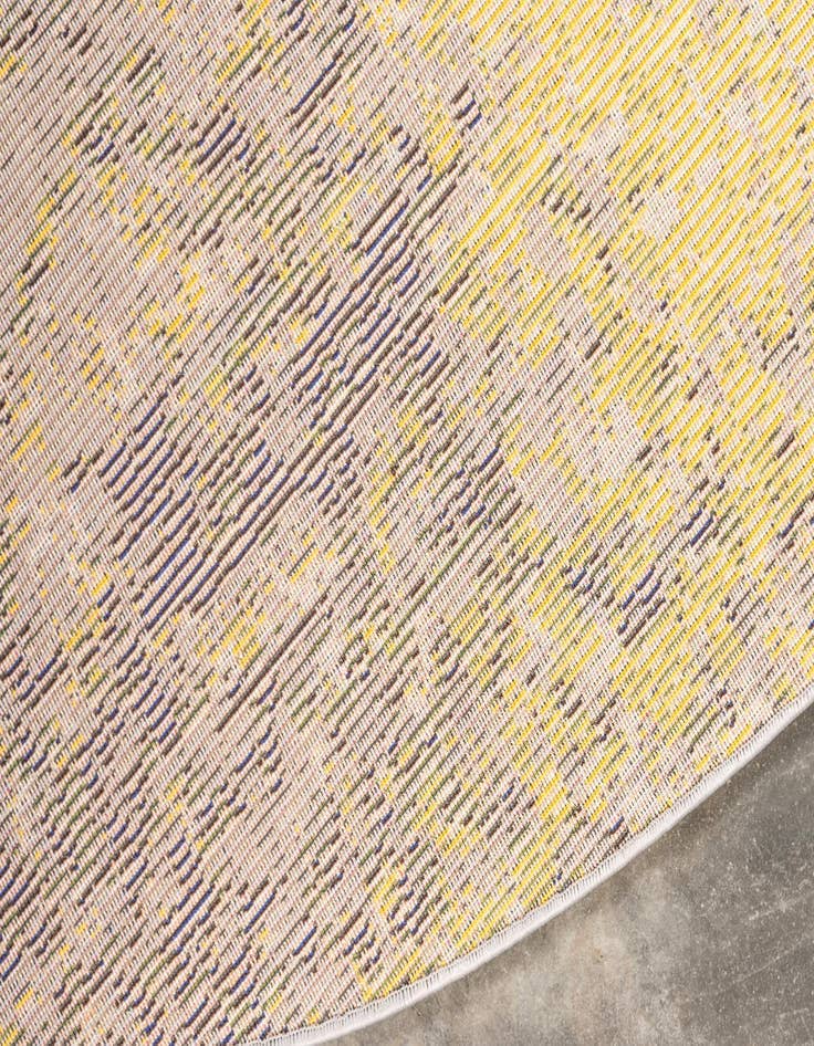 Detail image of  6' x 6'  Washable Hyacinth Round Rug