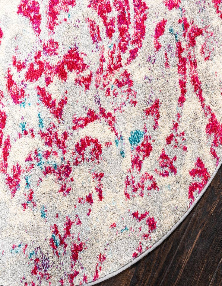 Detail image of  8' x 8'  Washable Hyacinth Round Rug