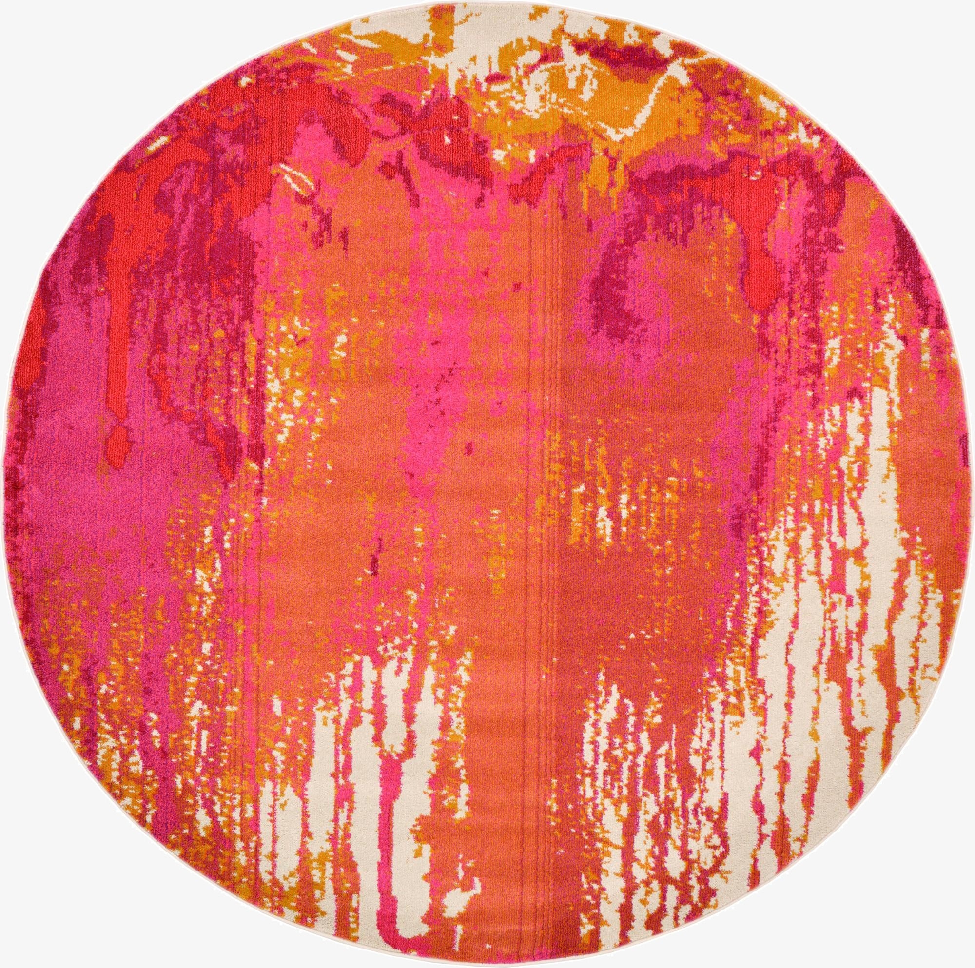  8' x 8'  Washable Hyacinth Round Rug