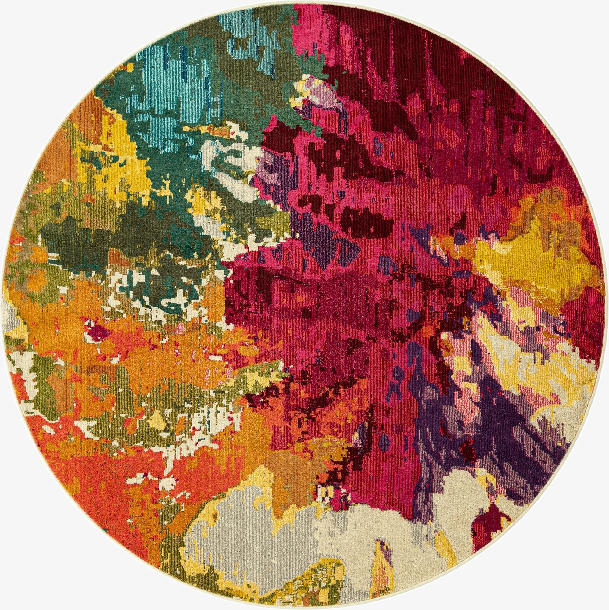  8' x 8'  Washable Hyacinth Round Rug