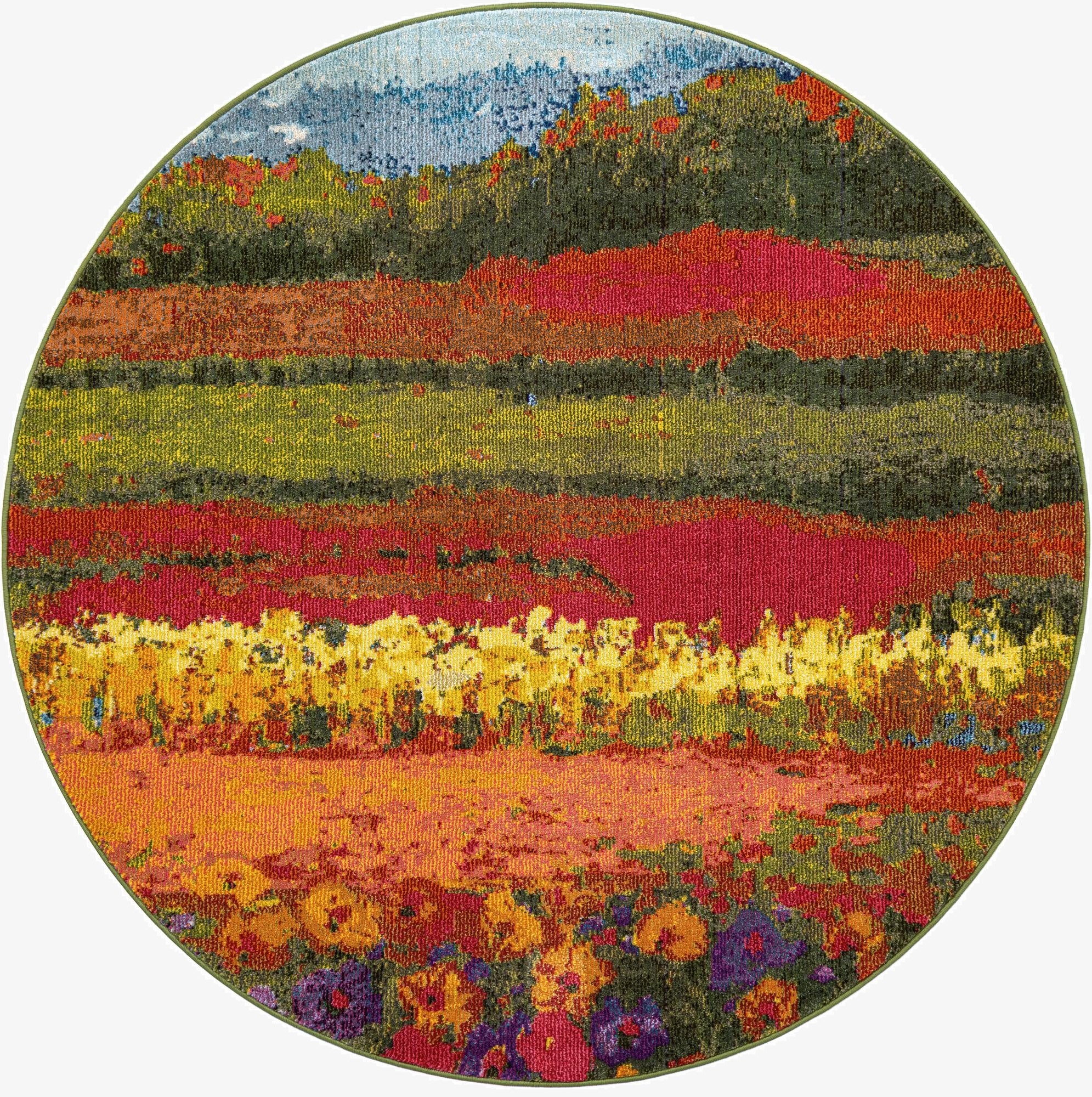  6' x 6'  Washable Hyacinth Round Rug