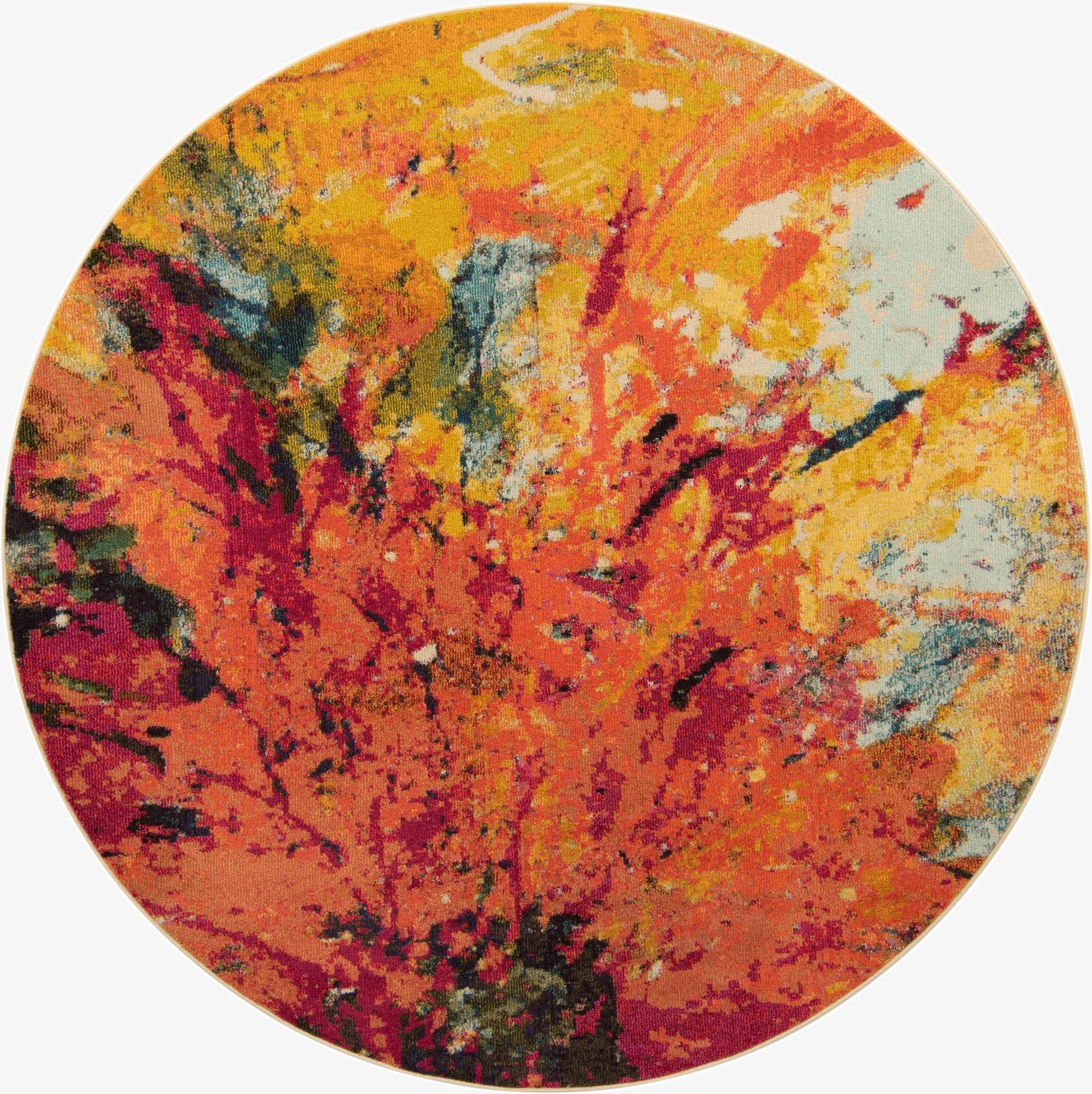  8' x 8'  Washable Hyacinth Round Rug