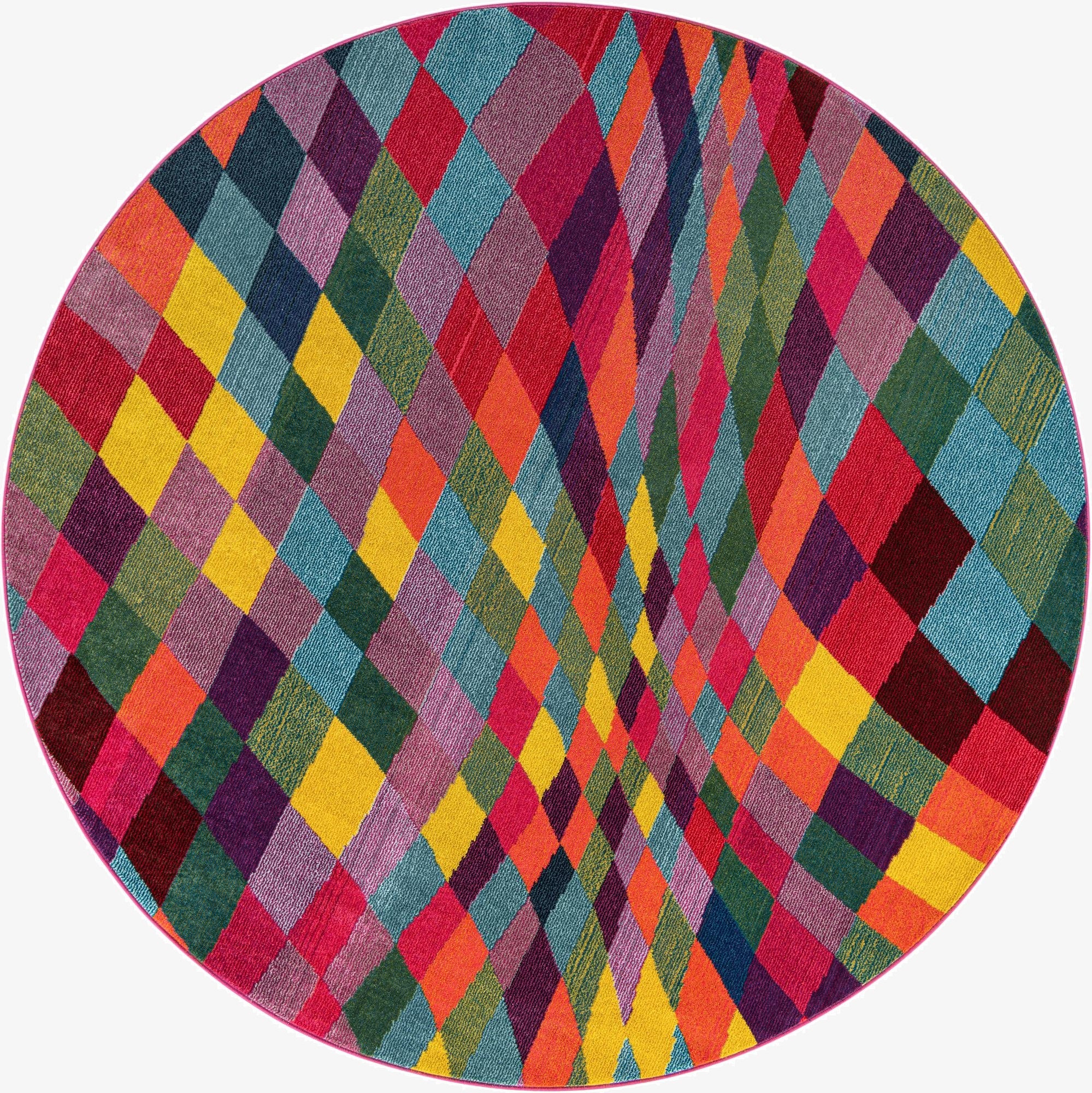  8' x 8'  Washable Hyacinth Round Rug