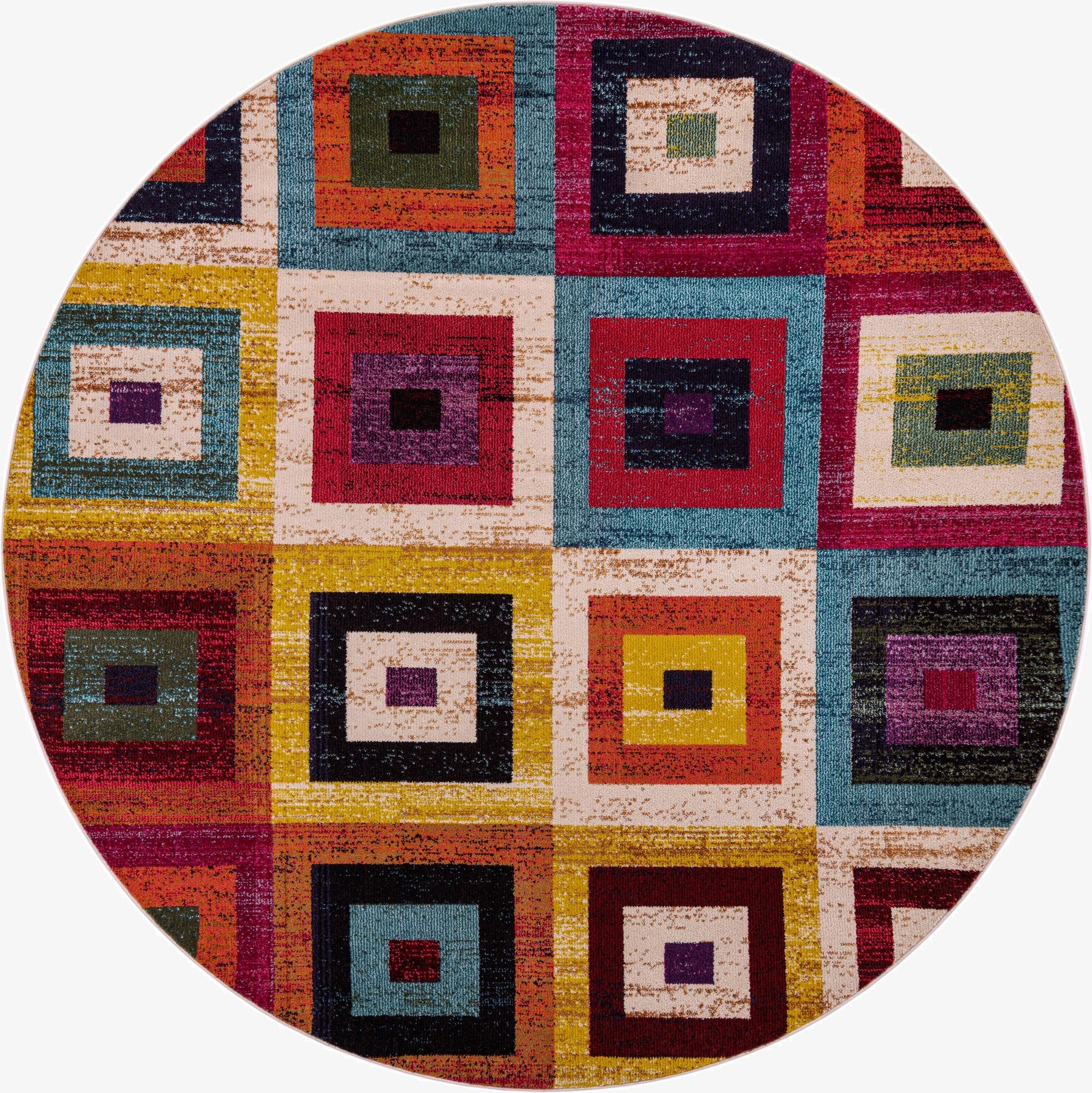  8' x 8'  Washable Hyacinth Round Rug