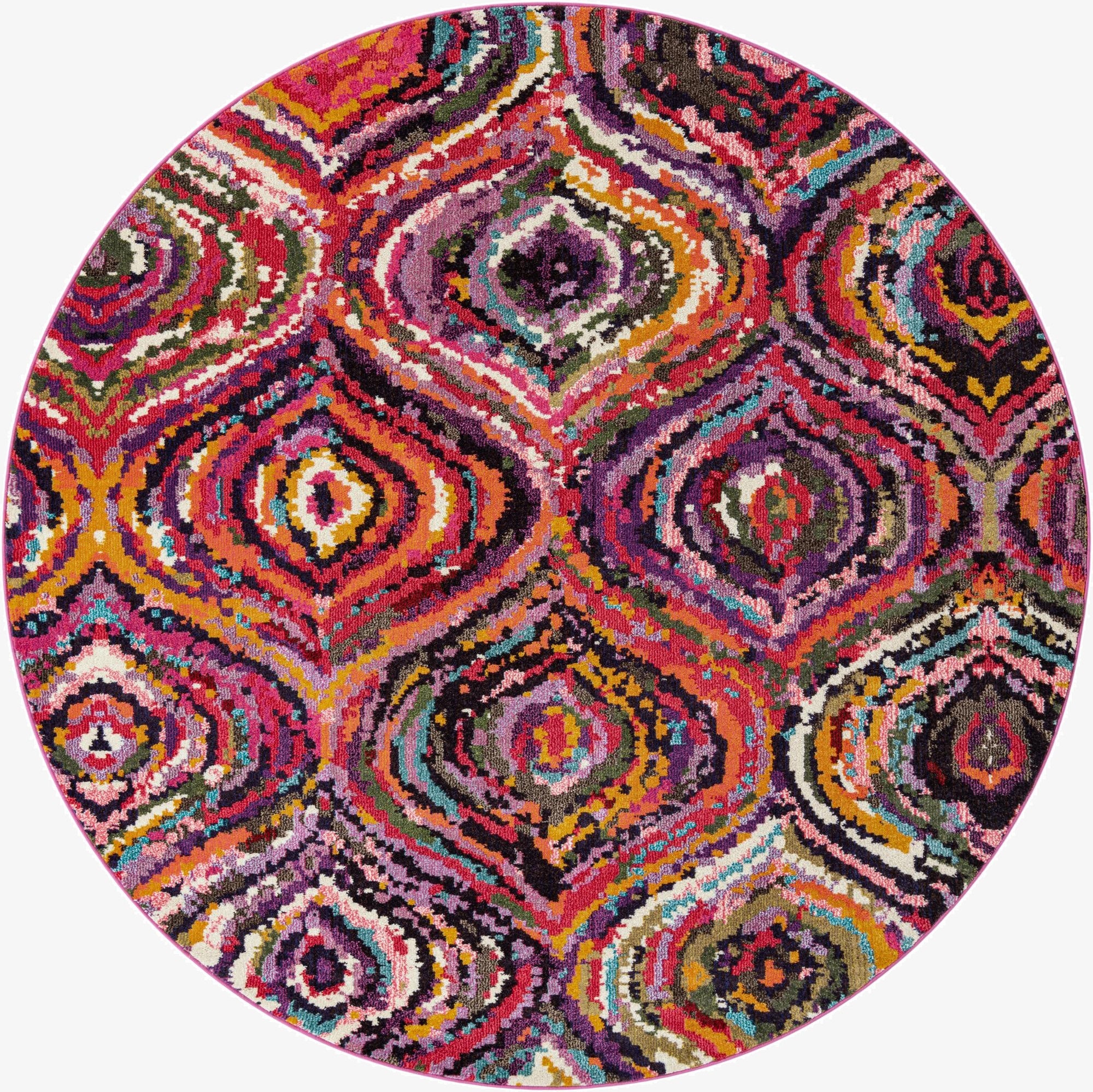  8' x 8'  Washable Hyacinth Round Rug