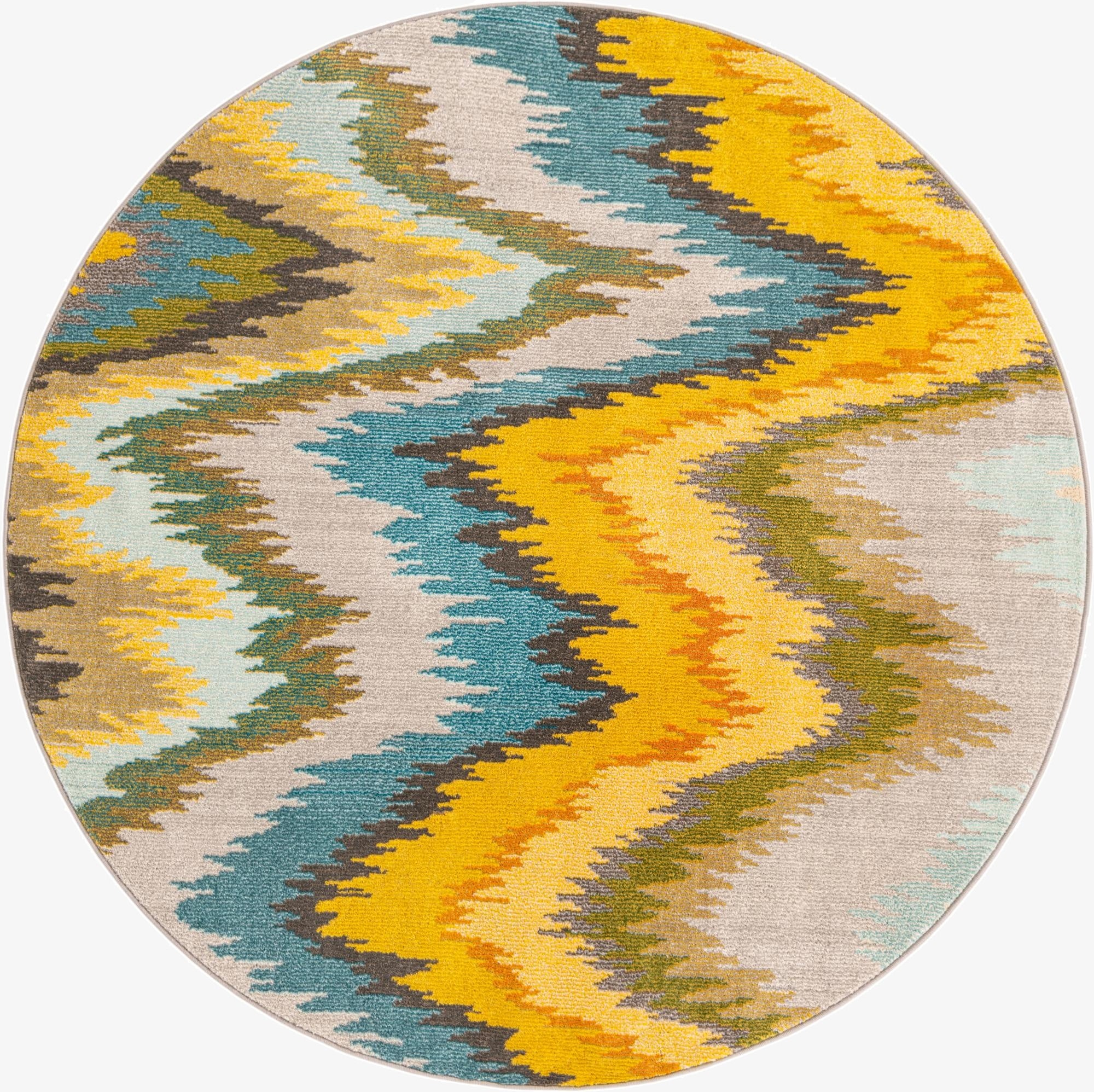  6' x 6'  Washable Hyacinth Round Rug