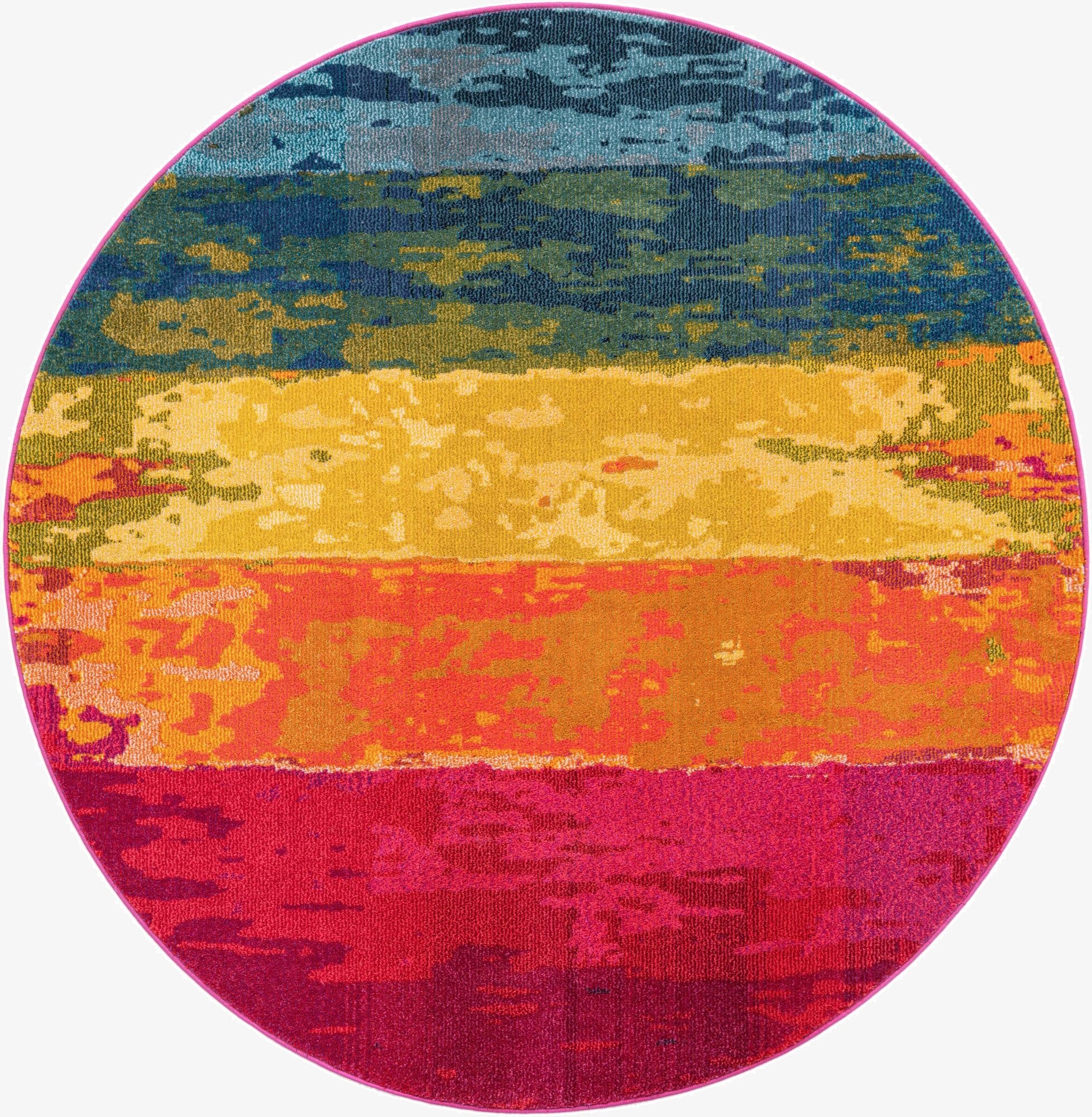  6' x 6'  Washable Hyacinth Round Rug