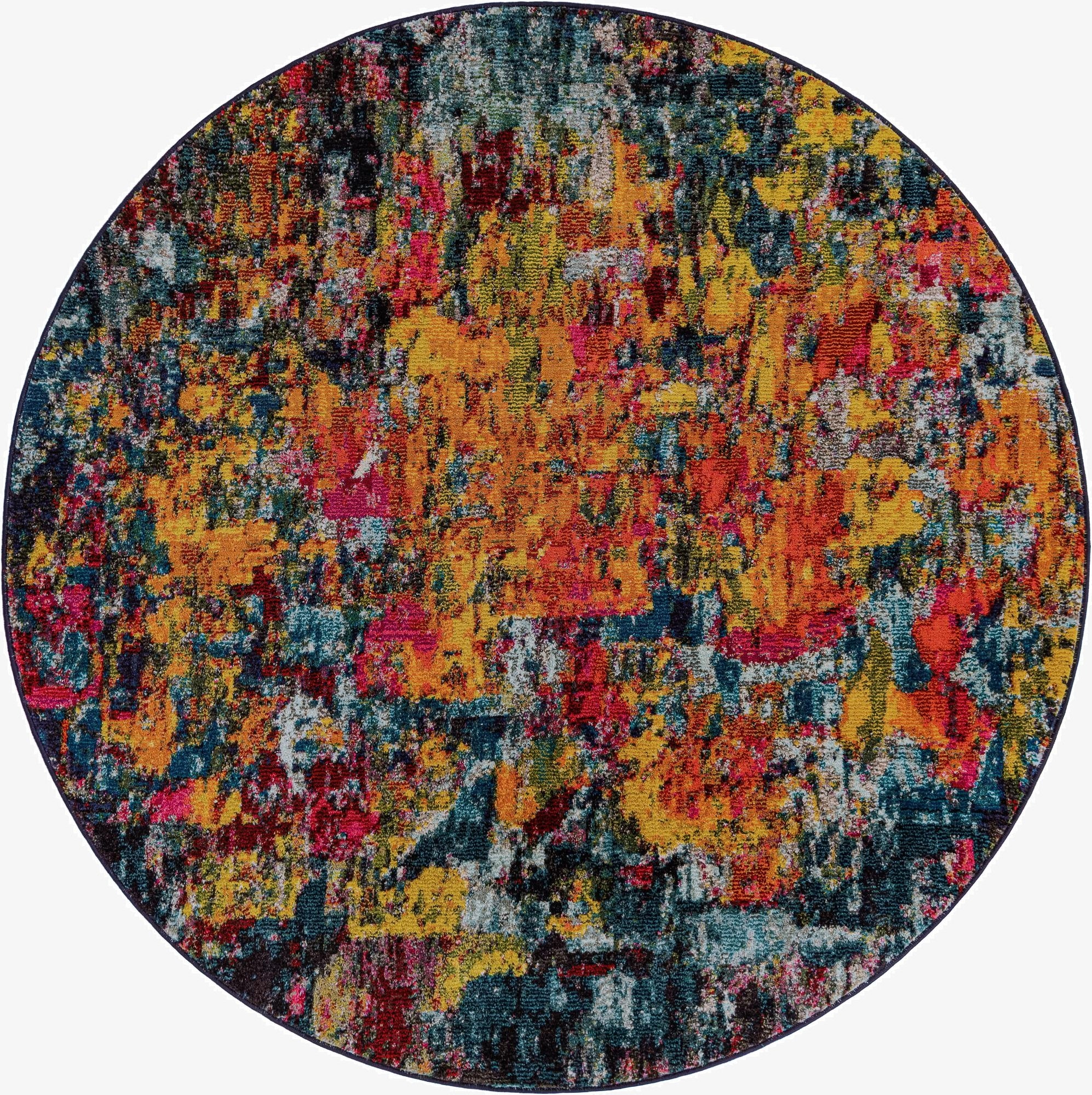  6' x 6'  Washable Hyacinth Round Rug