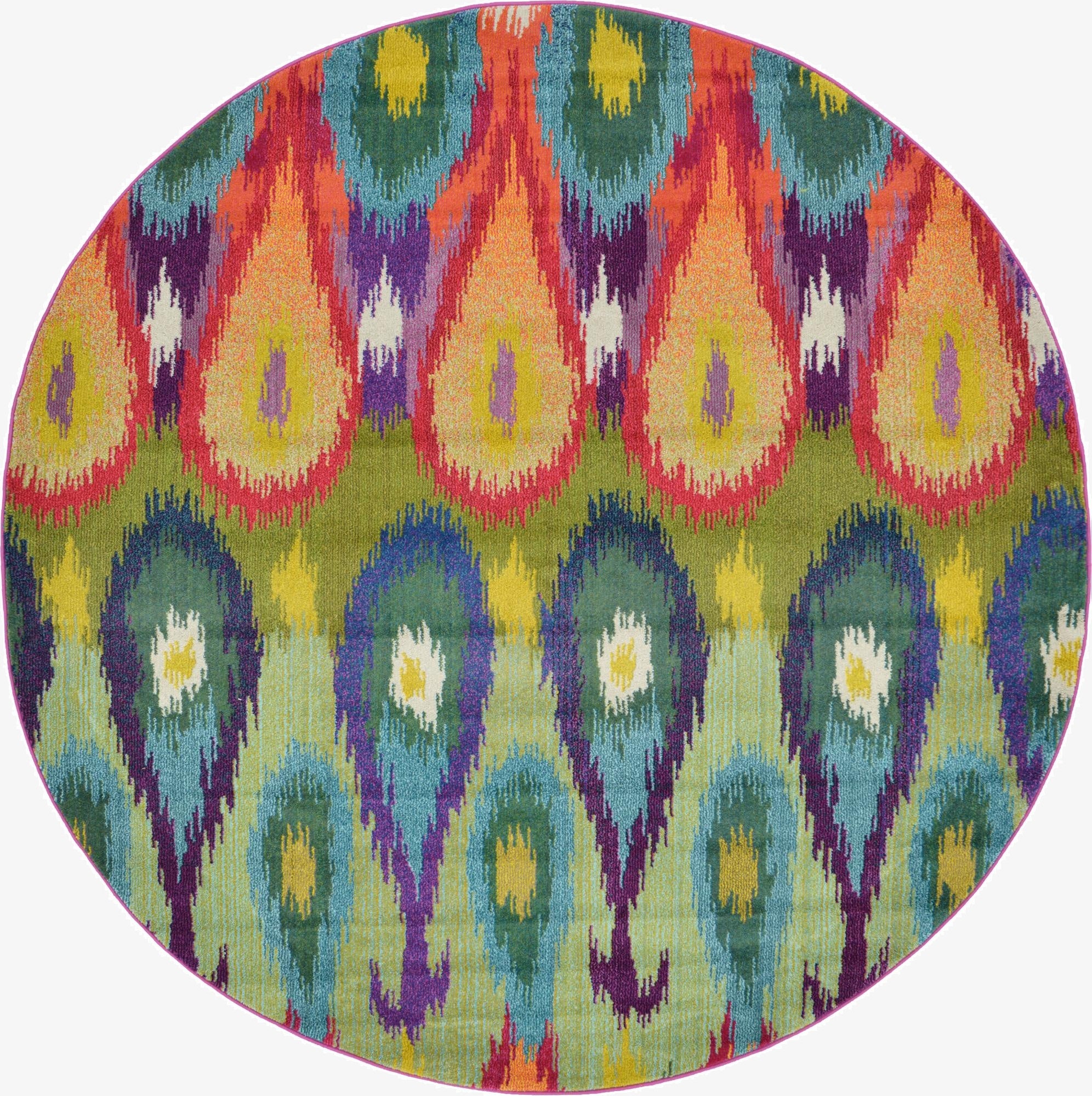  8' x 8'  Washable Hyacinth Round Rug