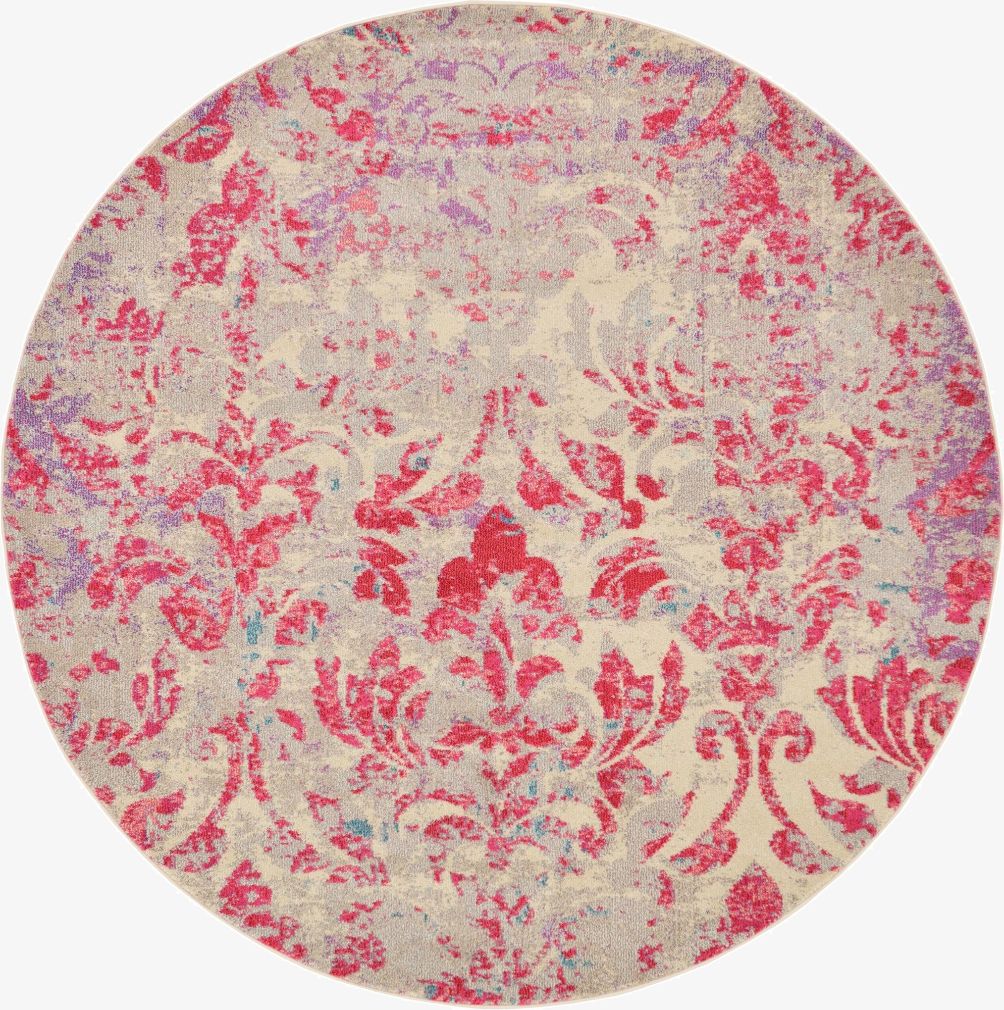  8' x 8'  Washable Hyacinth Round Rug