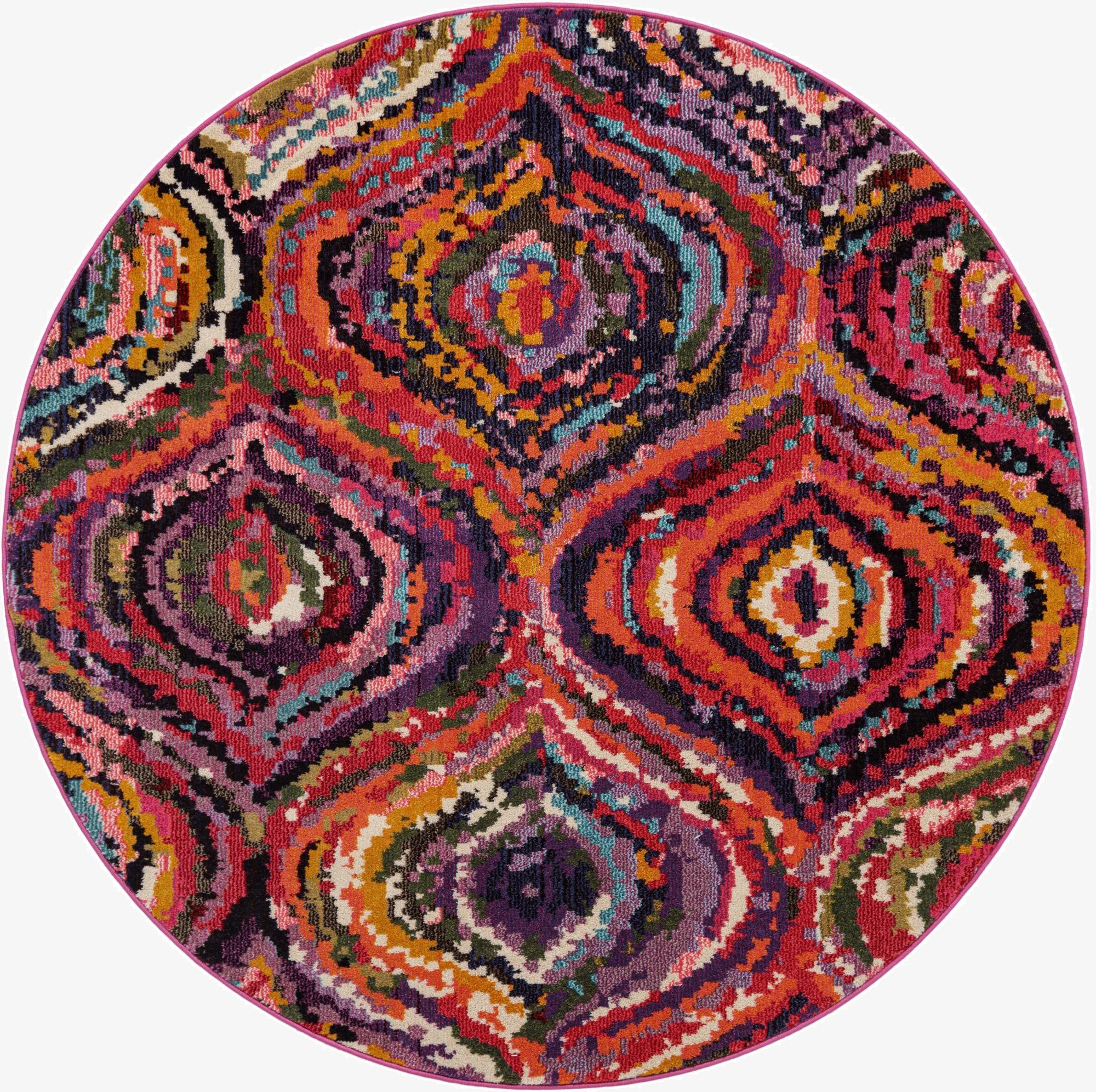  6' x 6'  Washable Hyacinth Round Rug