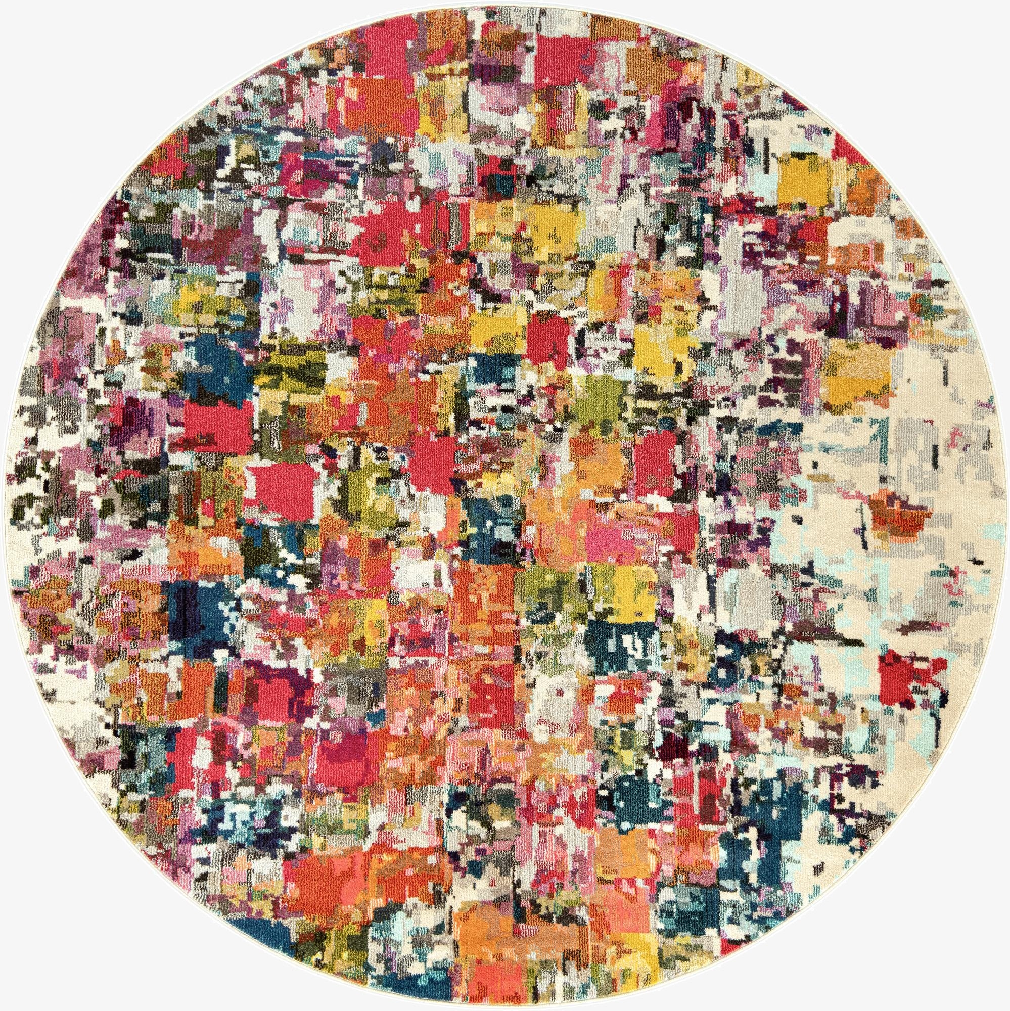  8' x 8'  Washable Hyacinth Round Rug