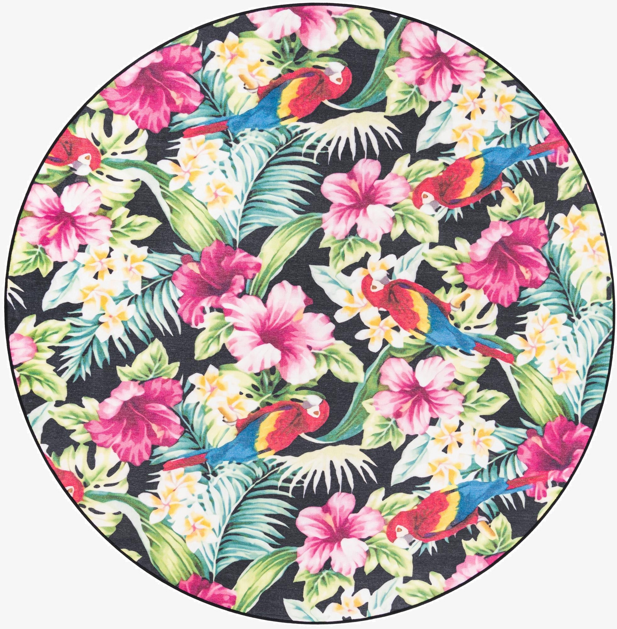  7' 10 x 7' 10  Washable Jill Zarin Caribbean Indoor / Outdoor Round Rug