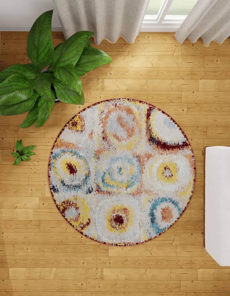 Detail image of  5' 3 x 5' 3 Kamala Washable Round Rug