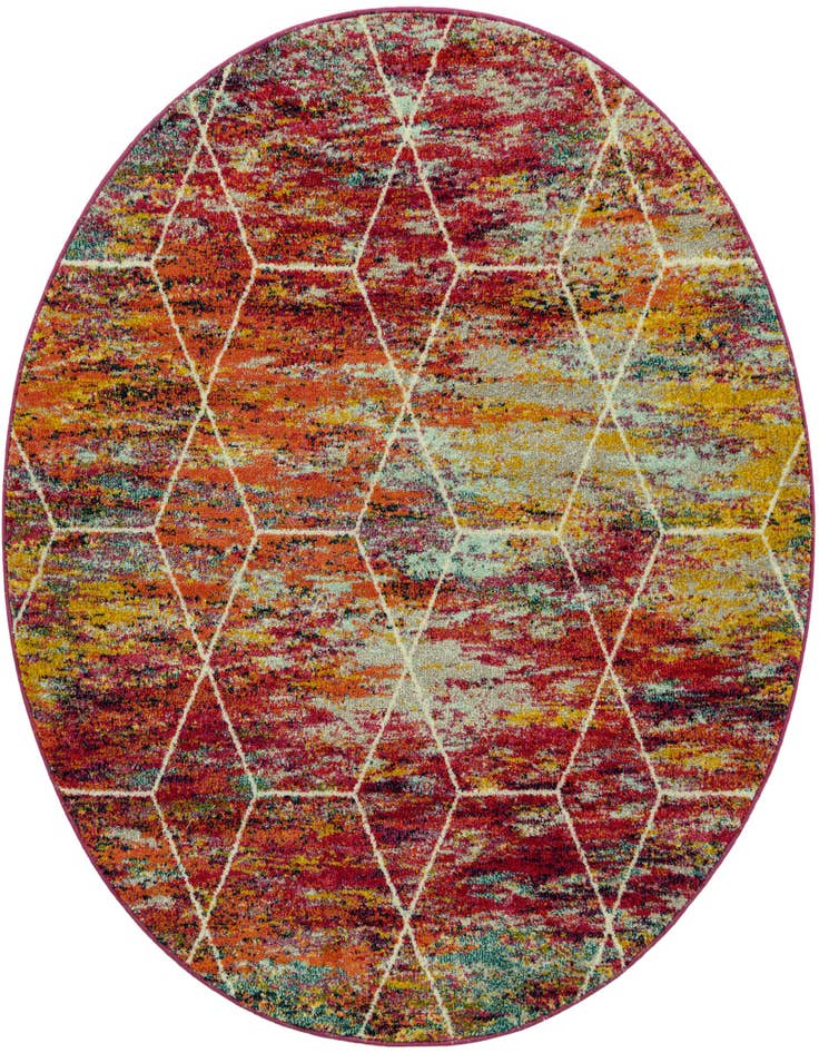 Detail image of  6' x 6' Lattice Frieze Round Rug