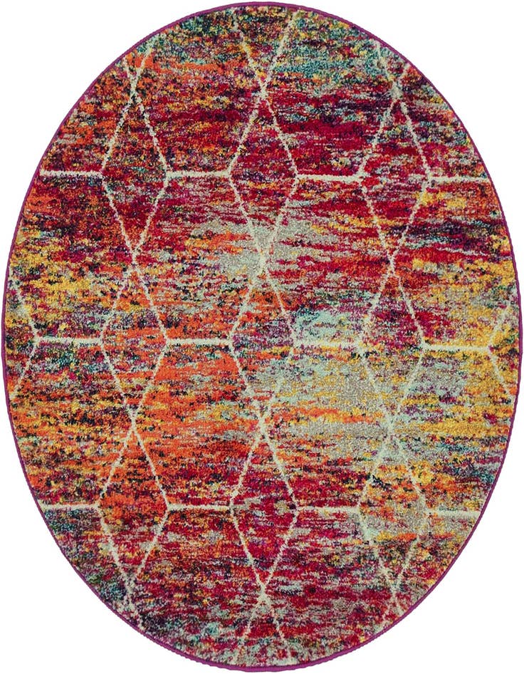 Detail image of  4' x 4' Lattice Frieze Round Rug