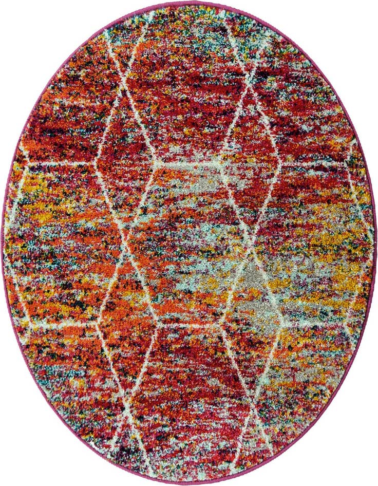 Detail image of  3' x 3' Lattice Frieze Round Rug
