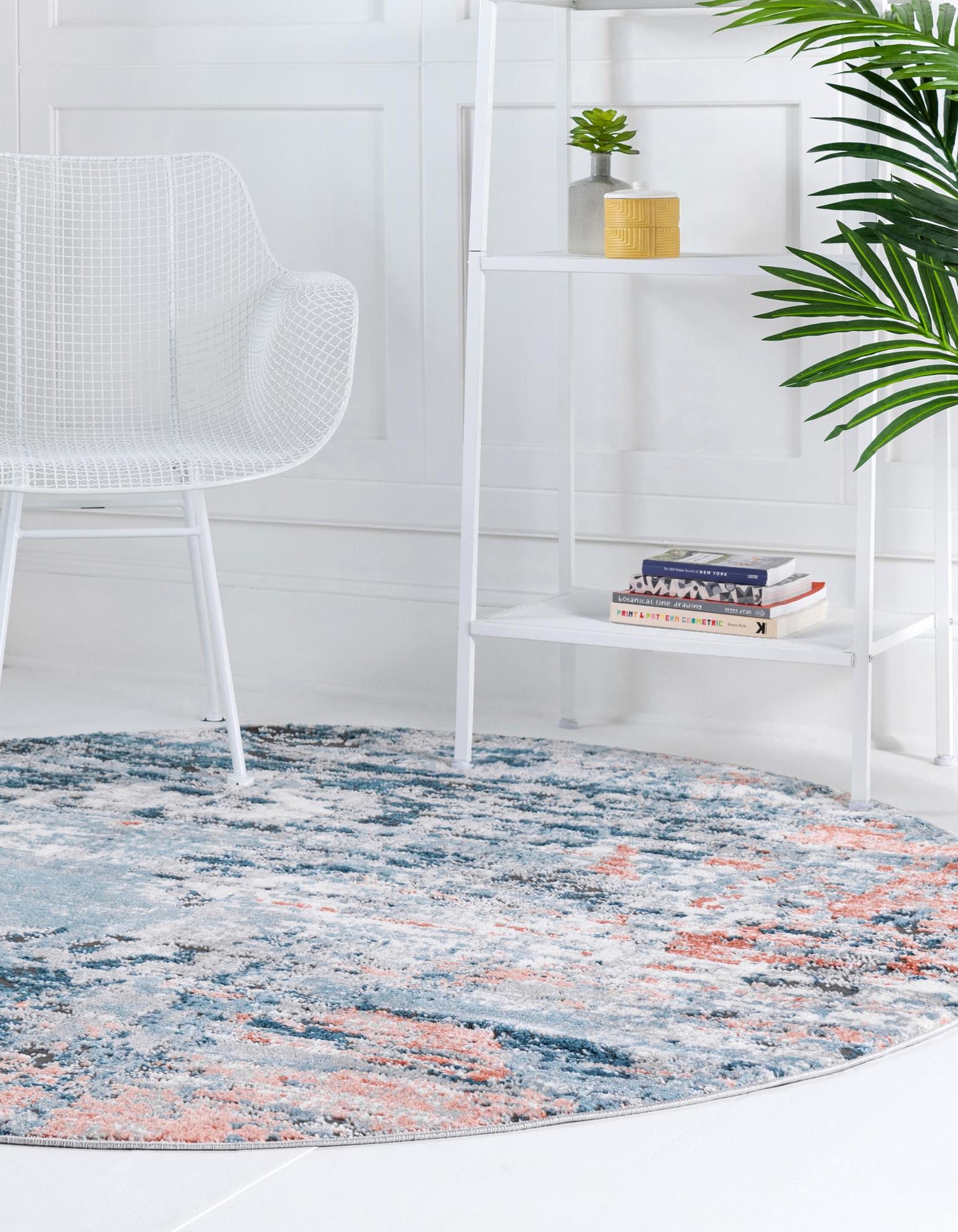 Multicolor 6' x 6' Leipzig Round Rug | Rugs.com