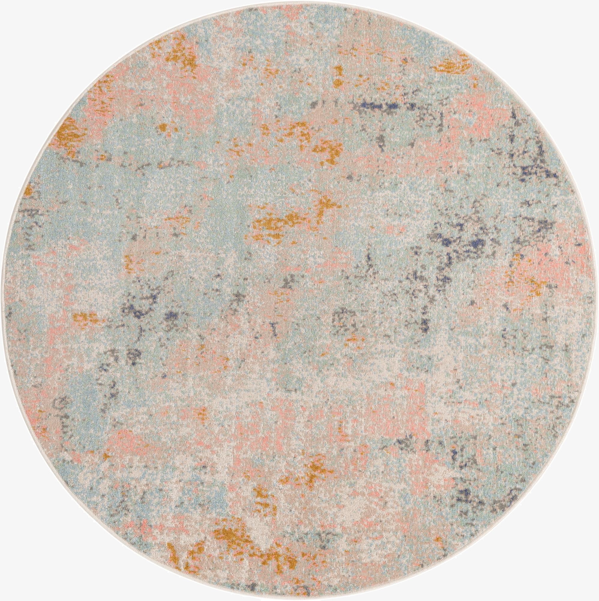  5' x 5' Lotus Round Rug