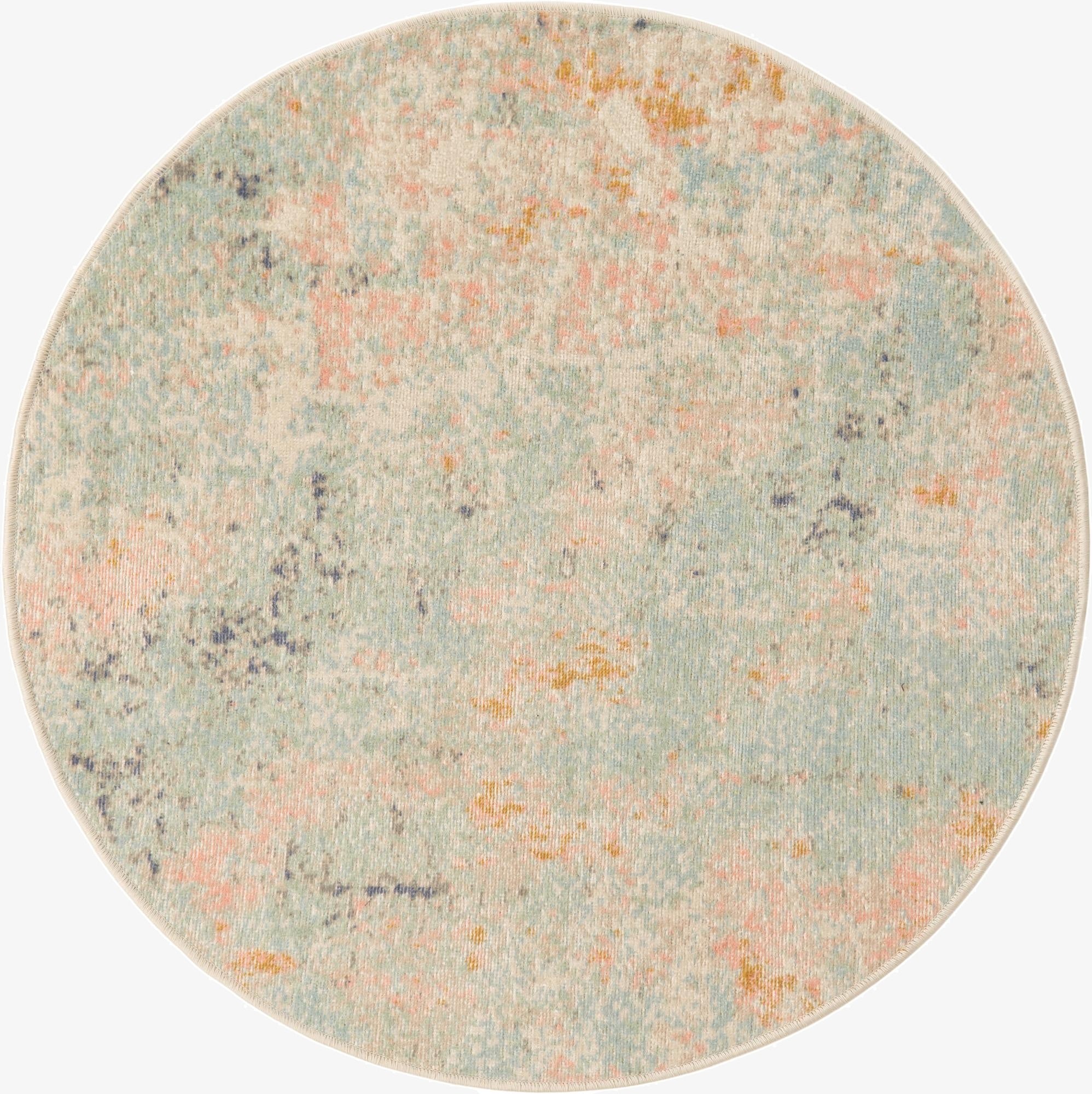  3' 3 x 3' 3 Lotus Round Rug