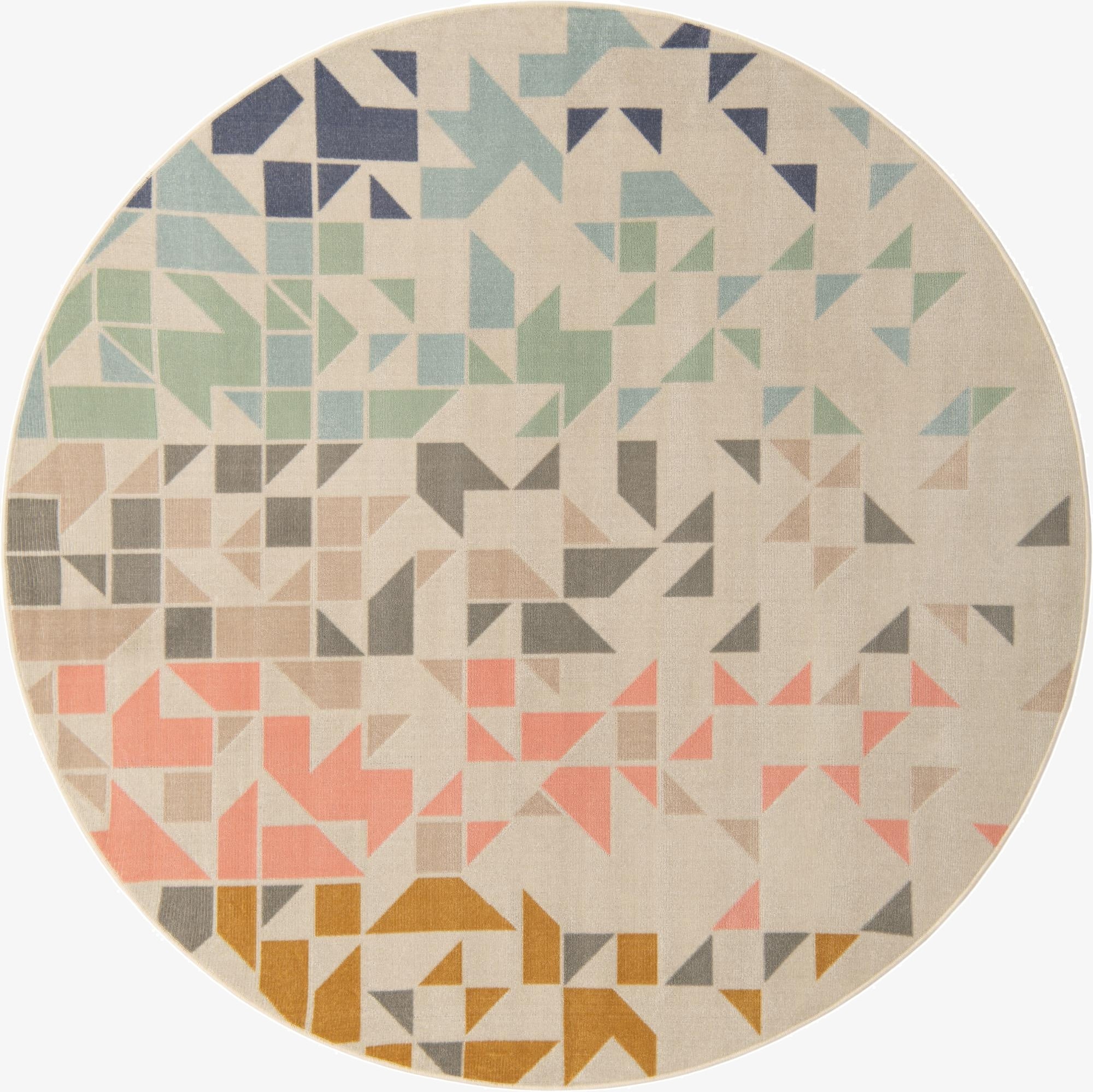  7' x 7' Lotus Round Rug