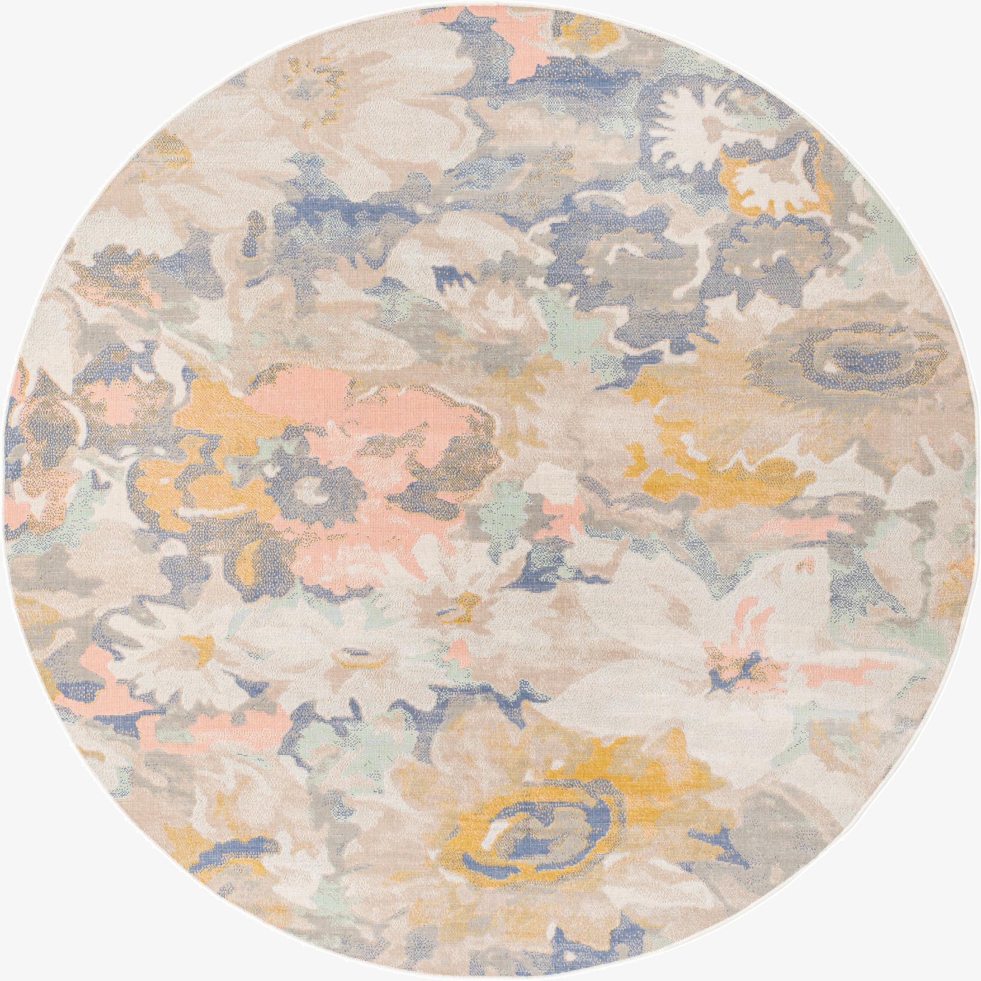  7' x 7' Lotus Round Rug