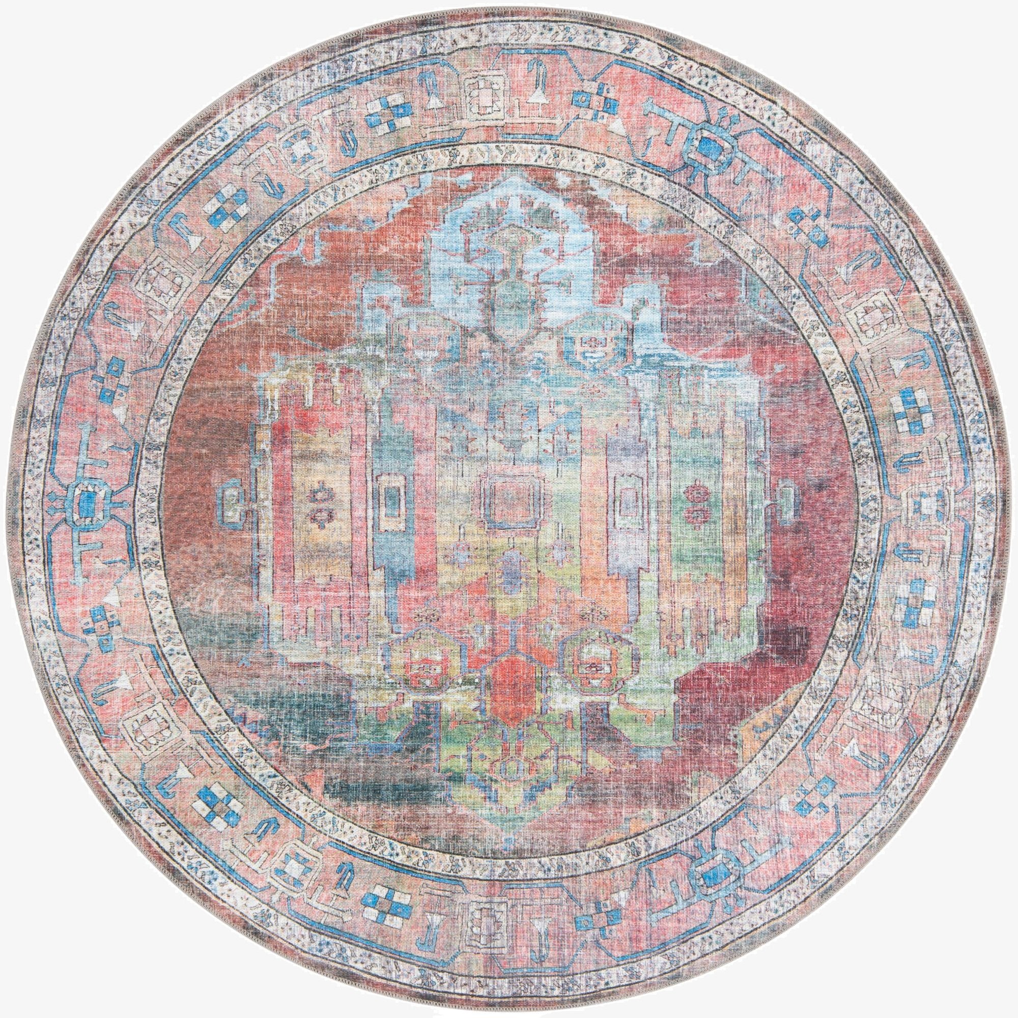  5' 3 x 5' 3  Washable Maahru Round Rug