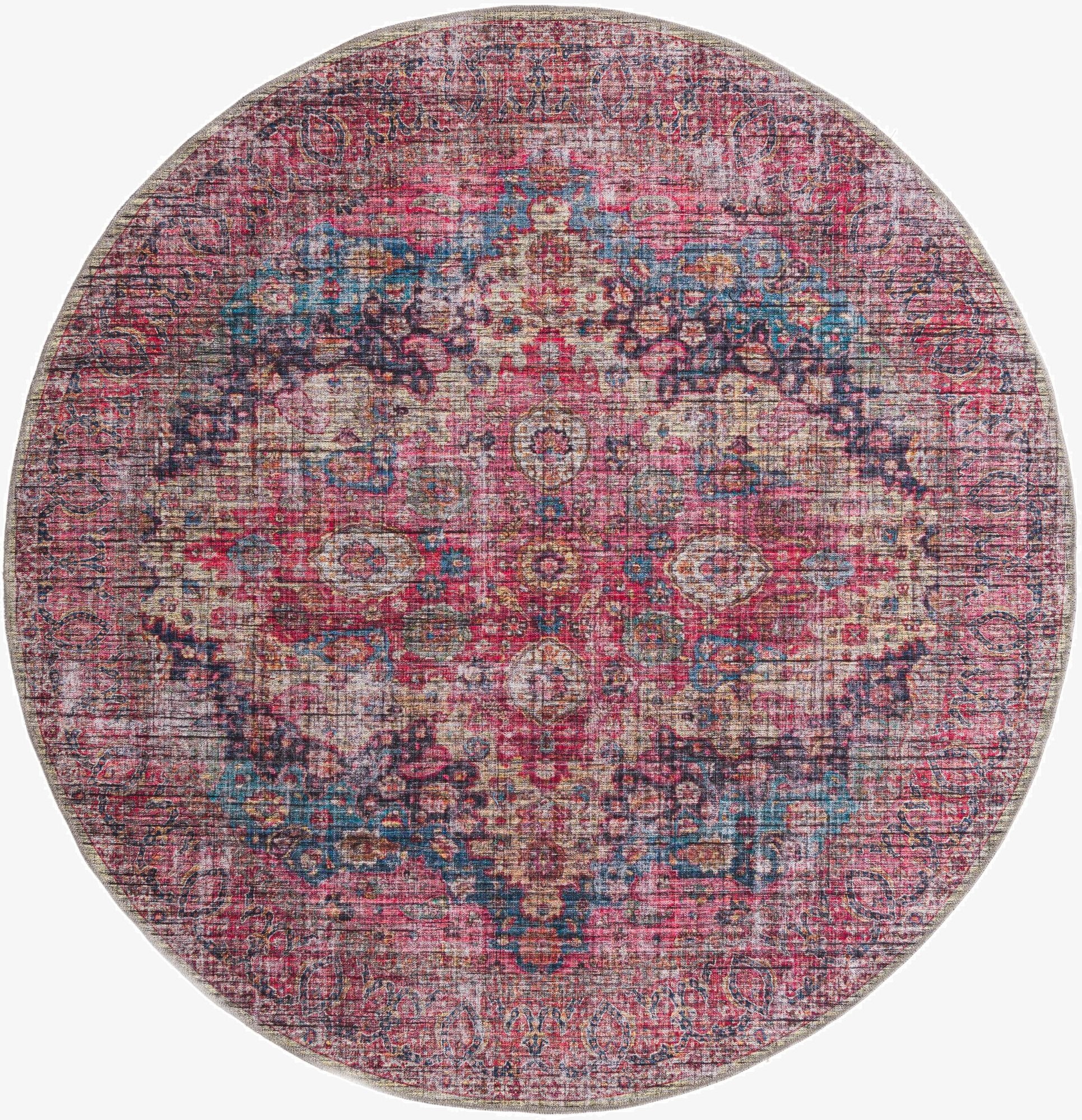  7' 3 x 7' 3  Washable Mangata Round Rug