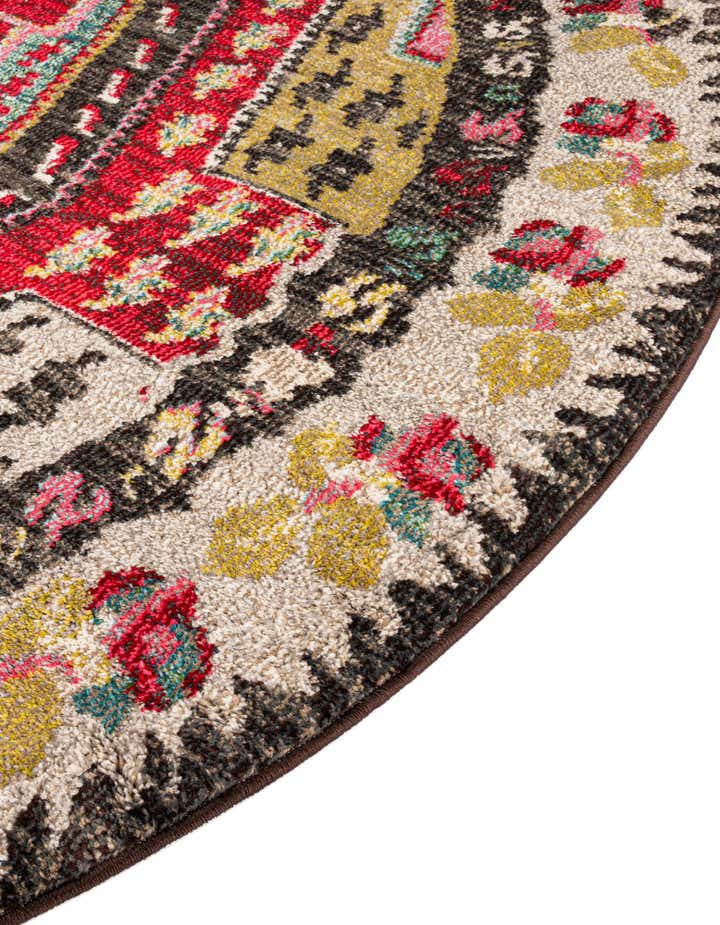 Multicolor 6' x 6' Mesa Round Rug | Rugs.com