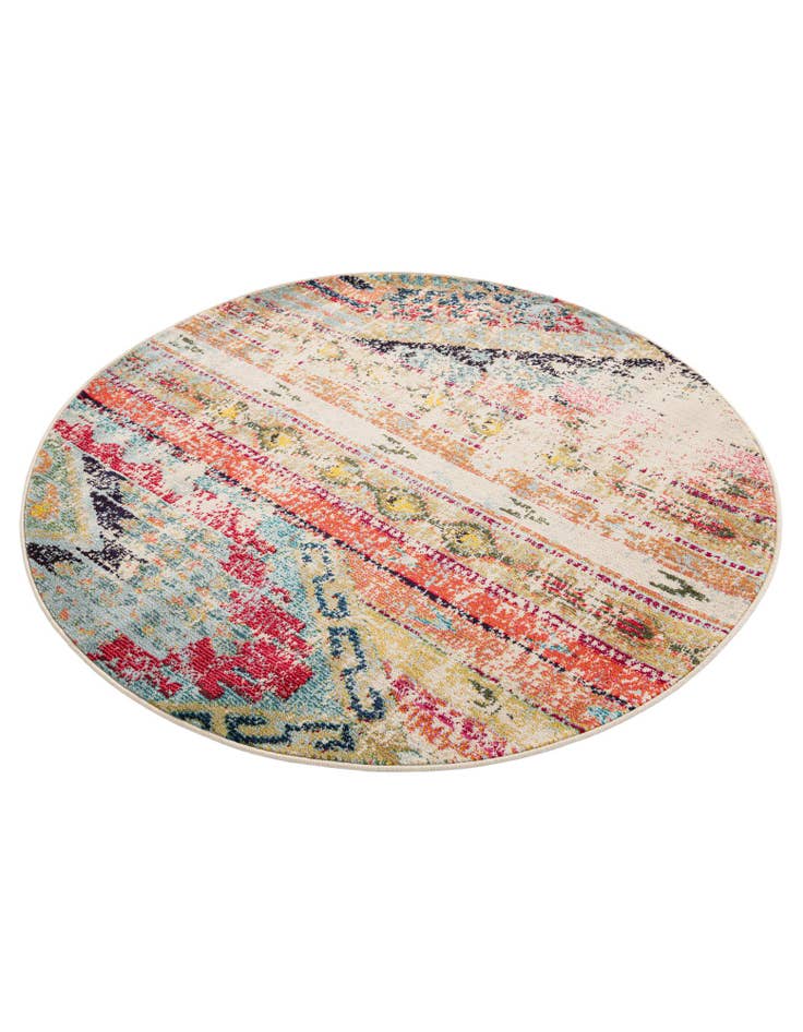Detail image of  5' x 5'  Washable Mesa Round Rug