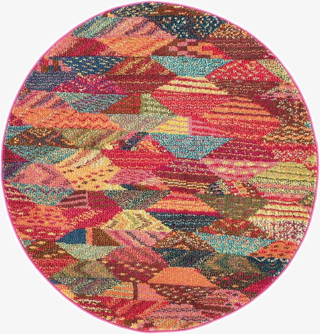  3' 3 x 3' 3  Washable Mesa Round Rug