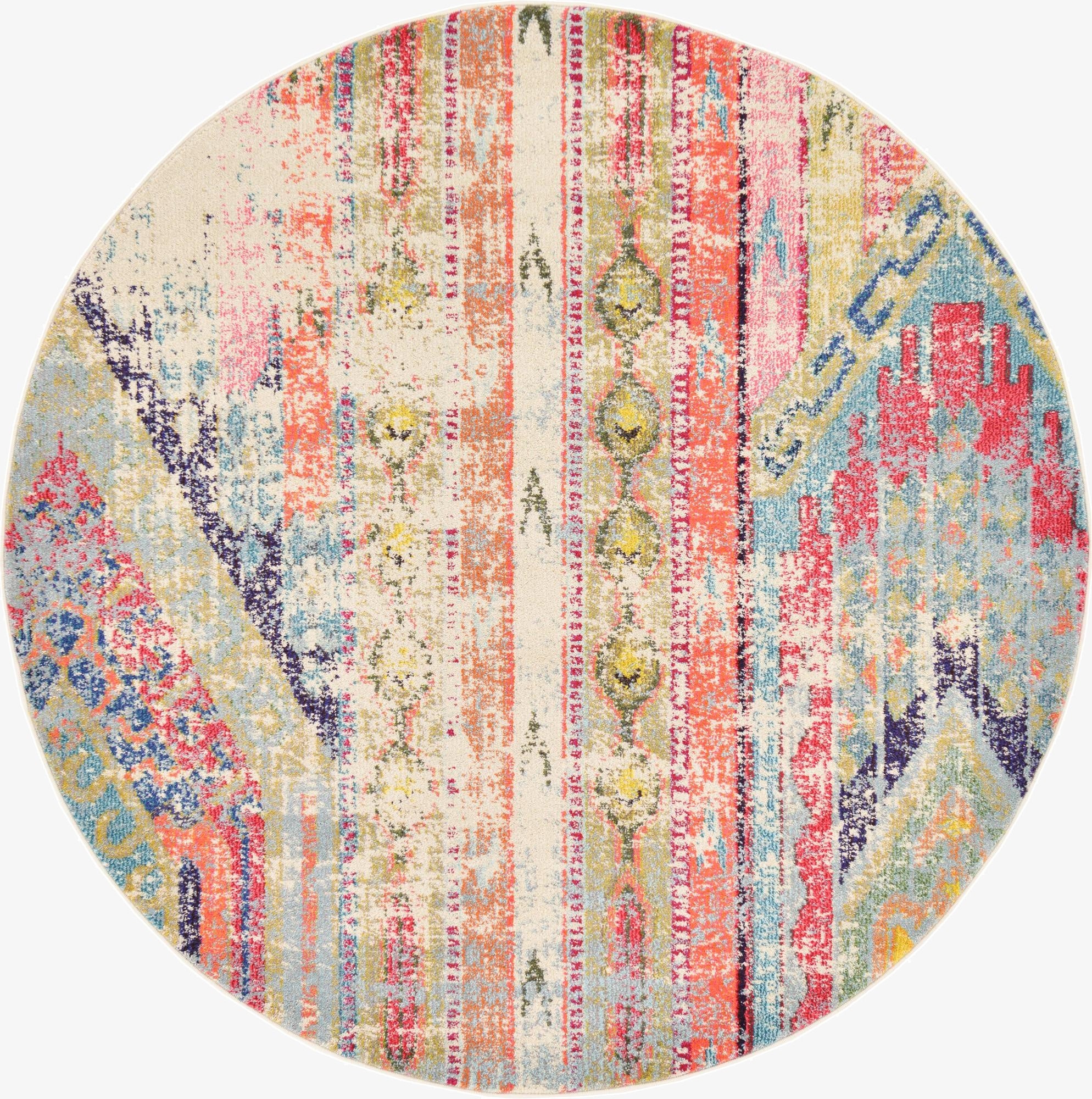  6' x 6'  Washable Mesa Round Rug