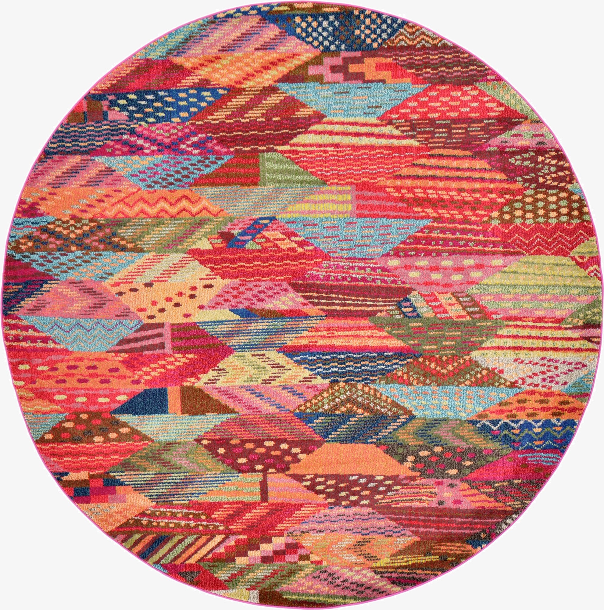  8' x 8'  Washable Mesa Round Rug