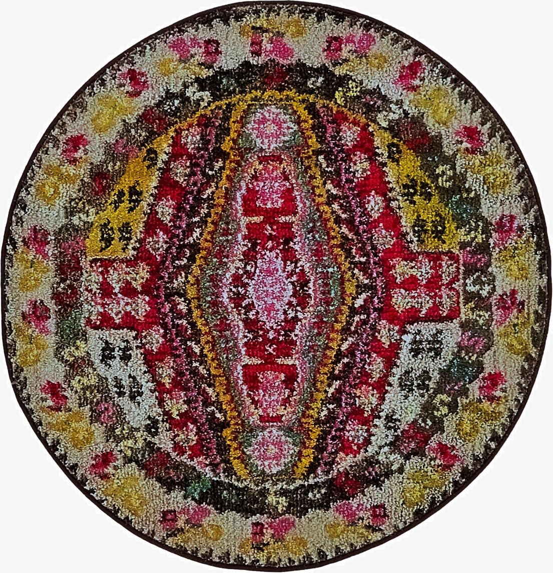  3' 3 x 3' 3  Washable Mesa Round Rug