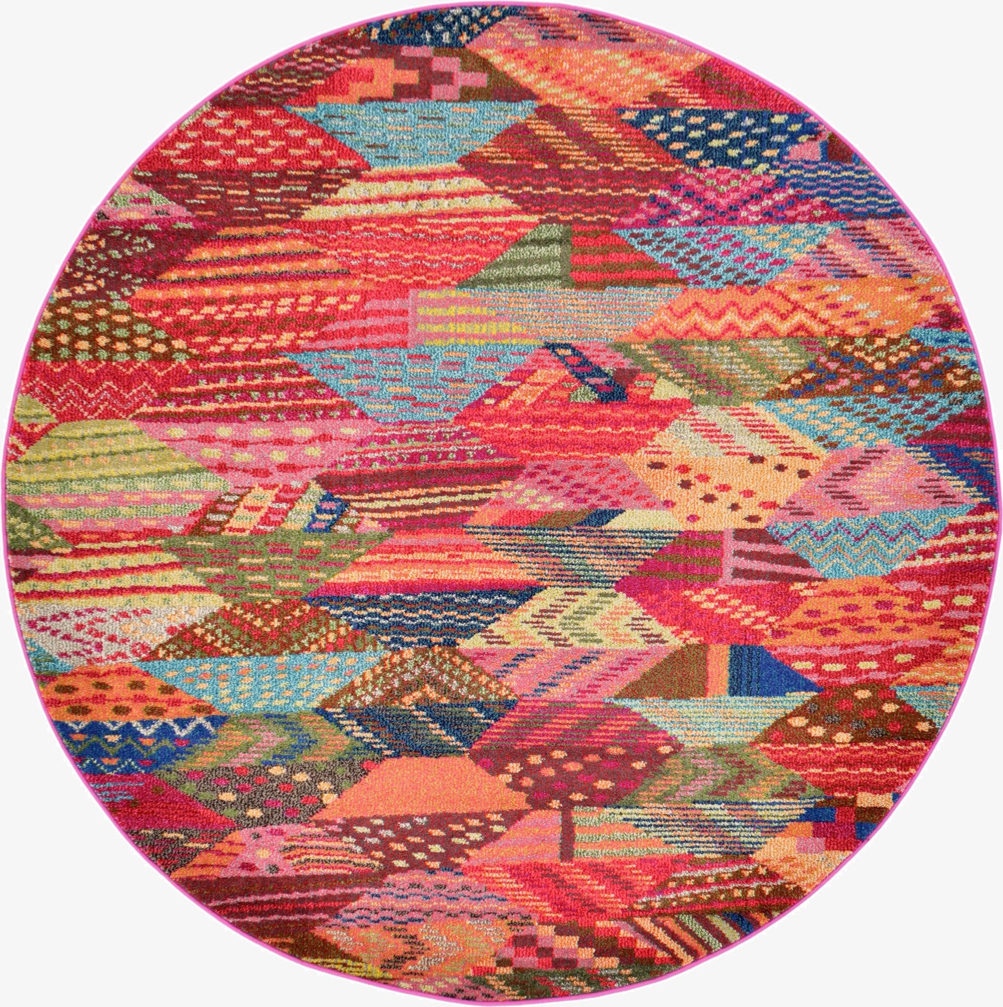  6' x 6'  Washable Mesa Round Rug